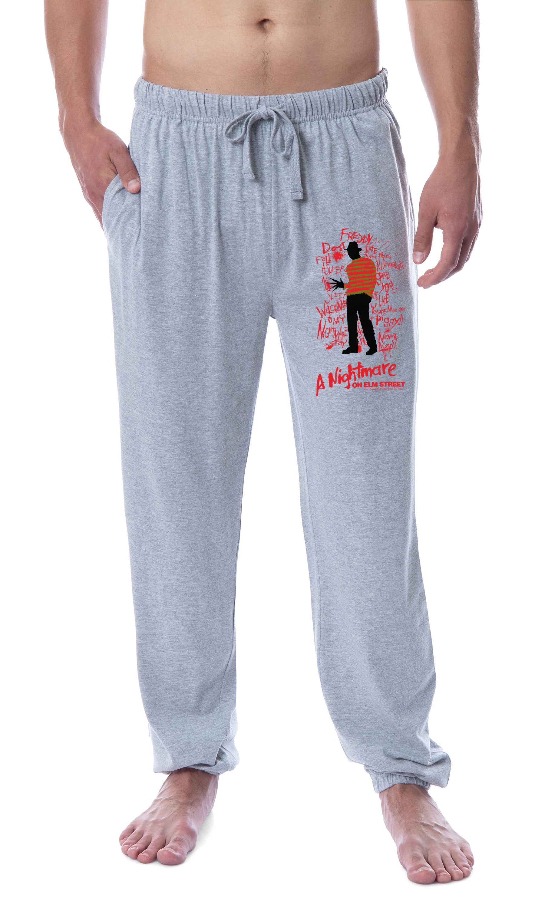 A Nightmare On Elm Street Mens' Freddy Krueger Lounge Jogger Pajama Pants