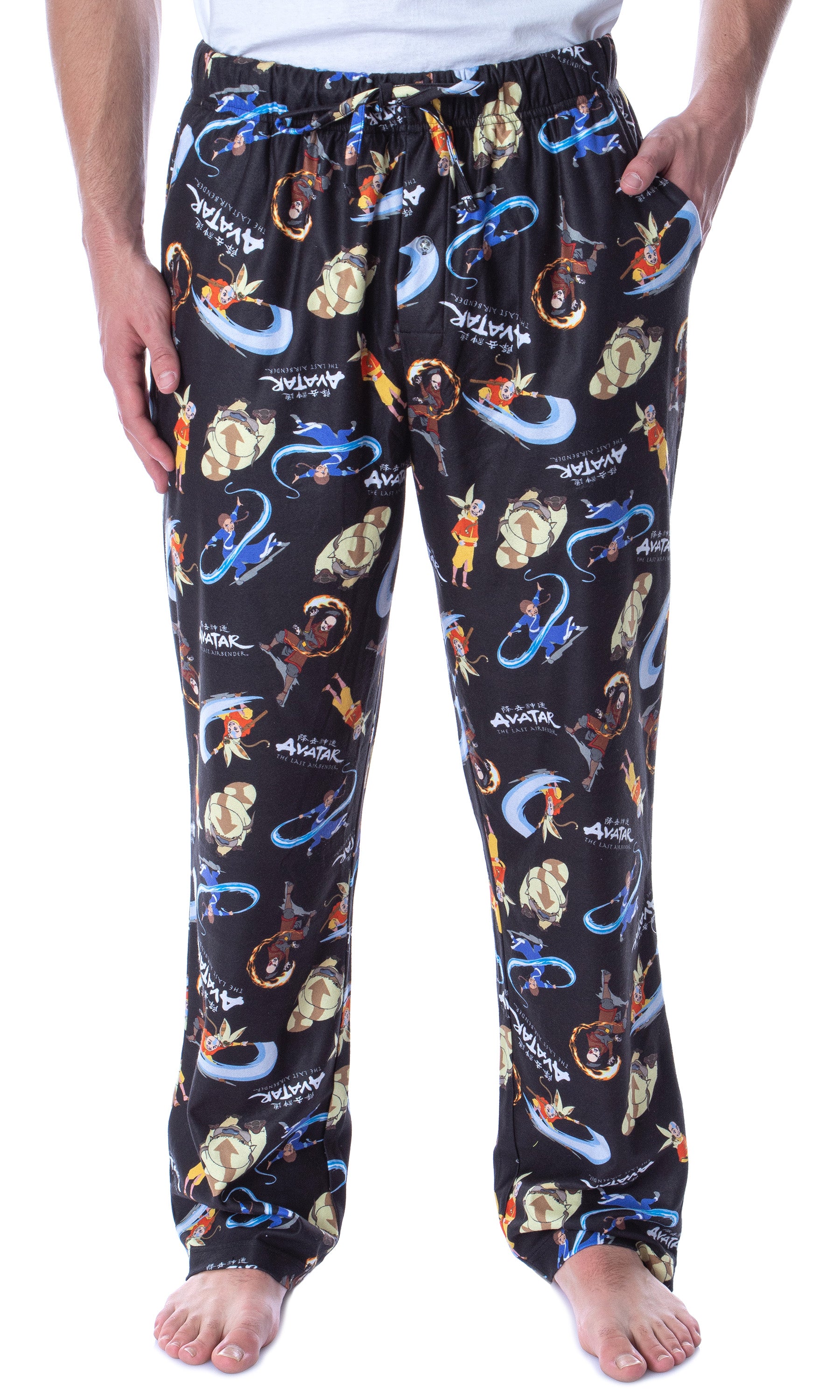 Nickelodeon Men's Avatar The Last Airbender Cartoon Character Pajama Pants