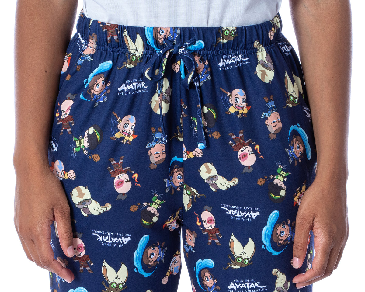 Nickelodeon Womens' Avatar The Last Airbender Chibi Character Pajama Pants