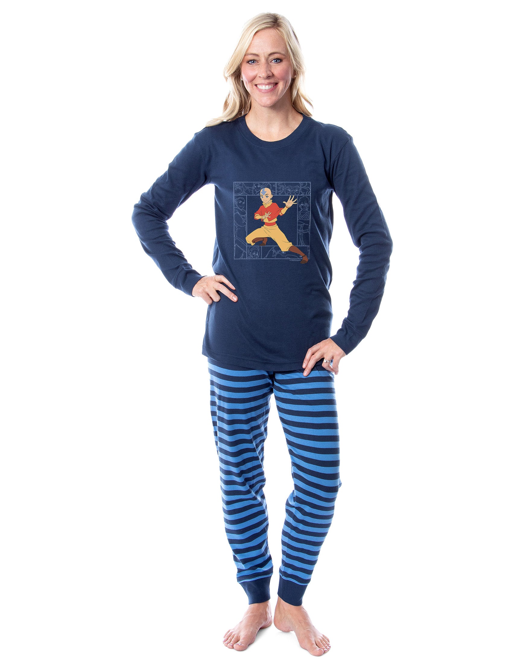 Avatar: The Last Airbender Aang 2 Piece Long Sleeve Pajama Set