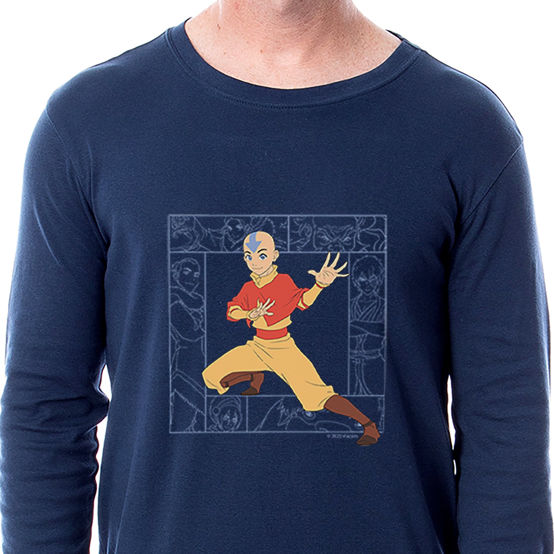 Avatar: The Last Airbender Aang 2 Piece Long Sleeve Pajama Set