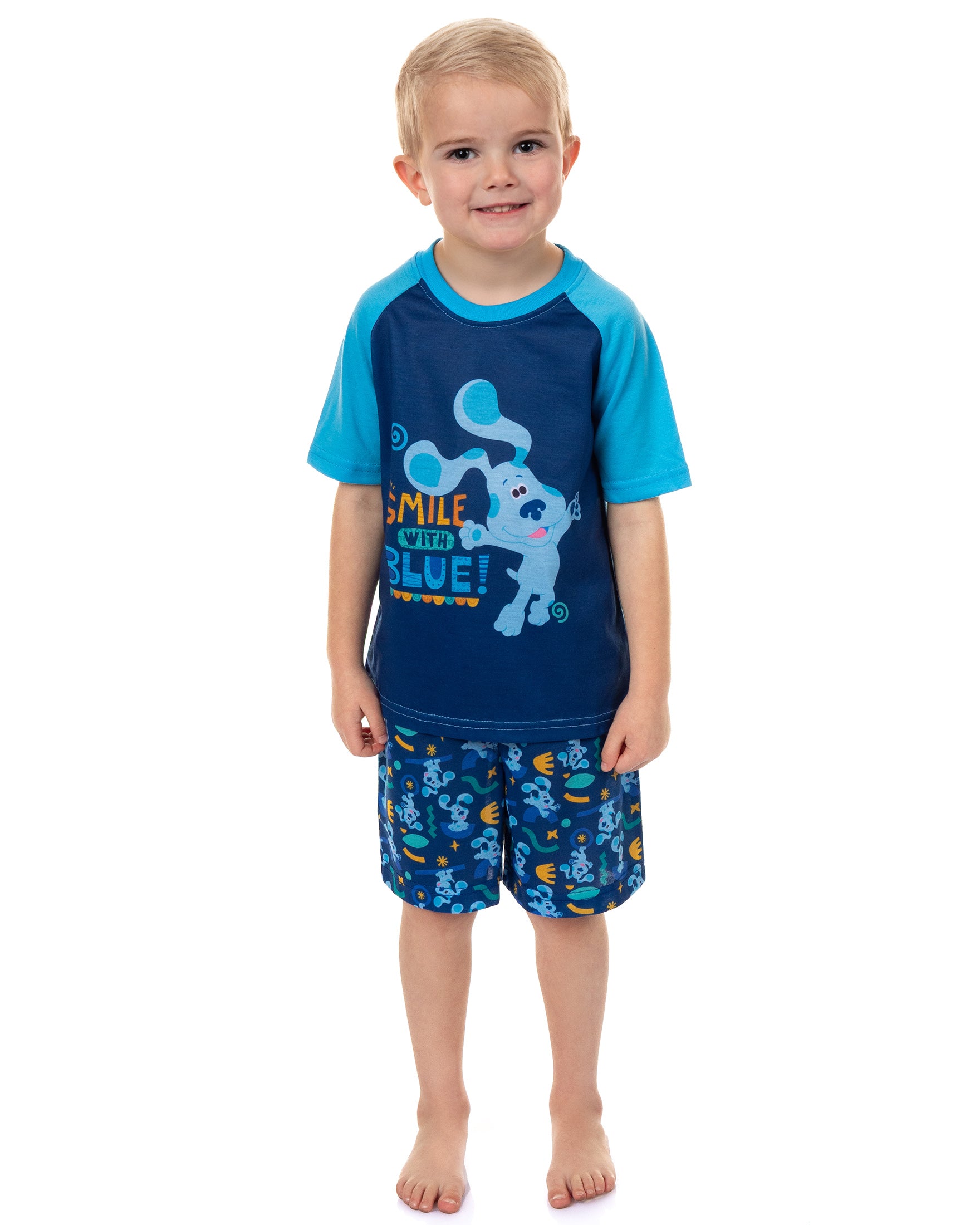 Nickelodeon Toddler Boy's Blue's Clues Smile Blue Sleep Pajama Set Short
