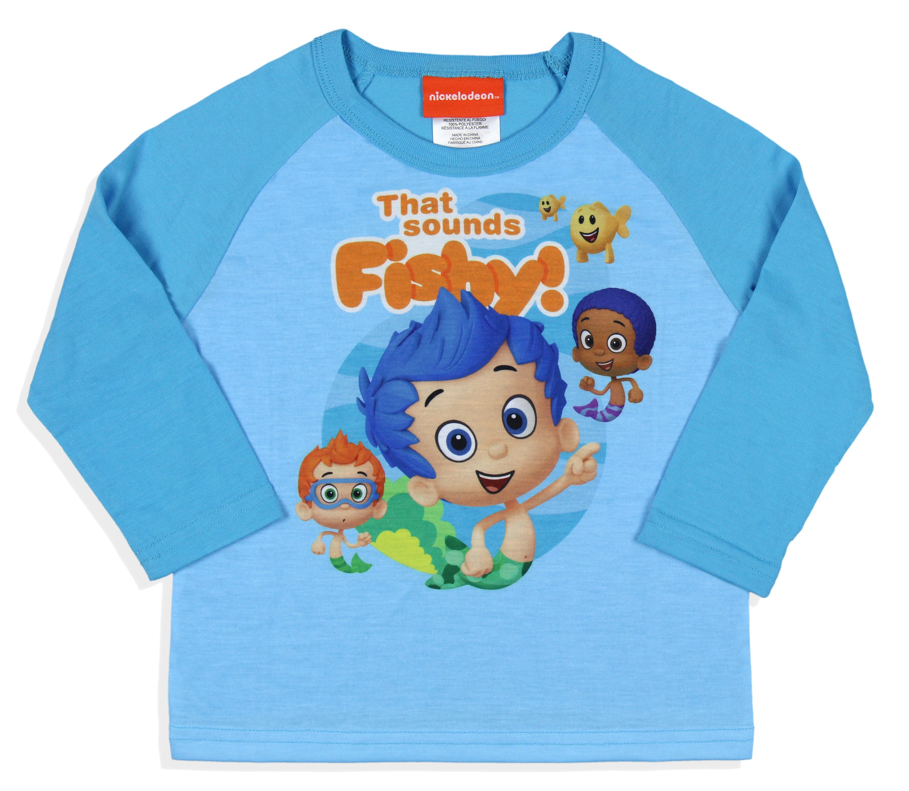 Nickelodeon Toddler Boys' Bubble Guppies That Sounds Fishy Sleep Pajama Set