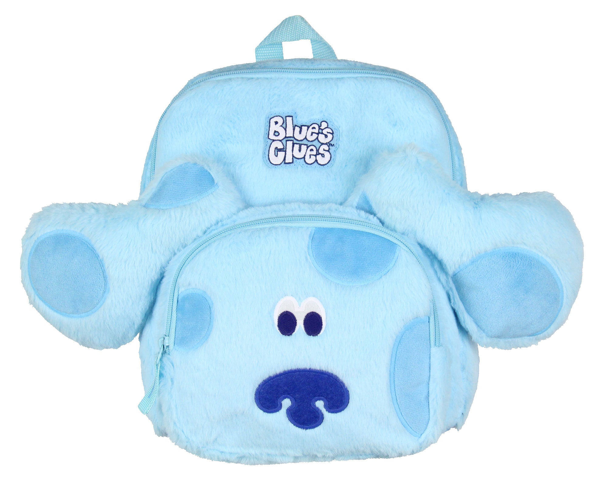 Blue's Clues Plush Character Cartoon Face 12 Inch Backpack For Daily Use