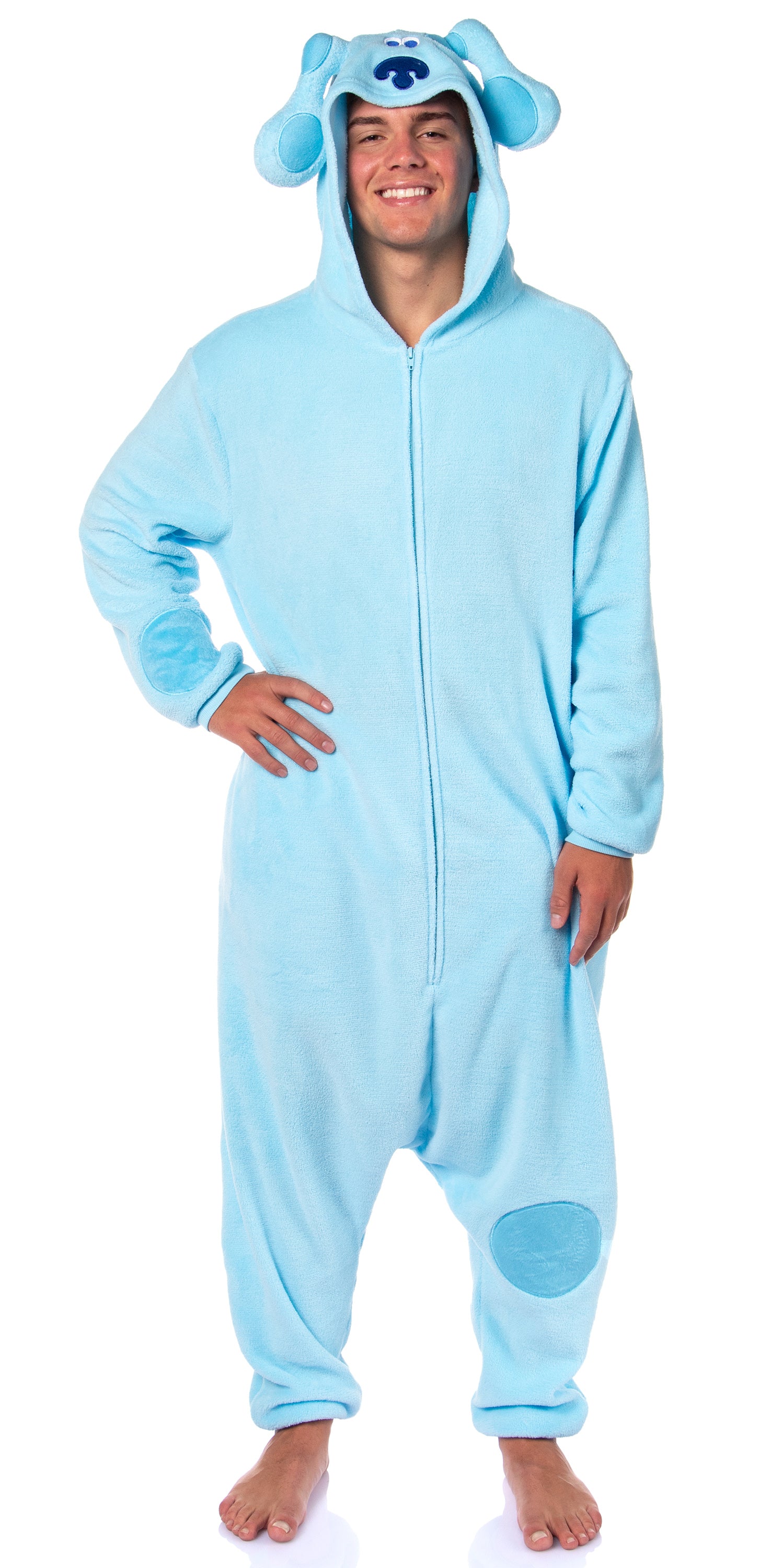 Nickelodeon Mens Blue's Clues Hooded Union Suit Costume Kigurumi Pajama