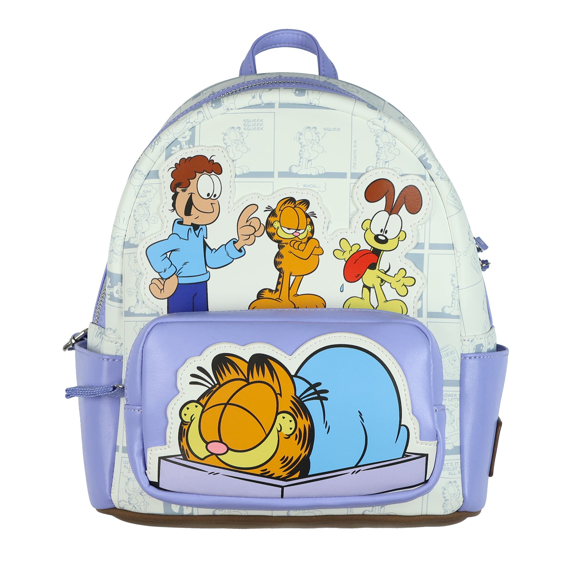 cat mini backpack purse Garfield The 11 Inch Odie and Jon Faux Leather Small Bag HELLO KITTY Sweet Baby Shoe Compartment Features Faux leather (polyurethane) Color:Brown English Bridle Leather