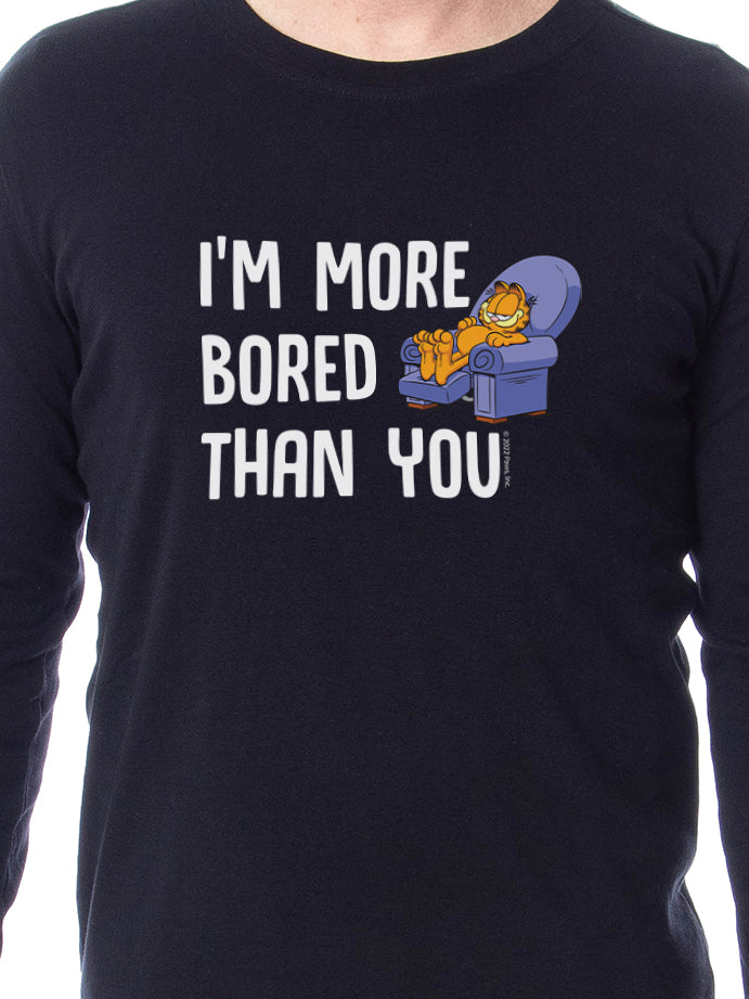 Garfield Comic I'm More Bored Than You Adult Unisex Sleep Pajama Set