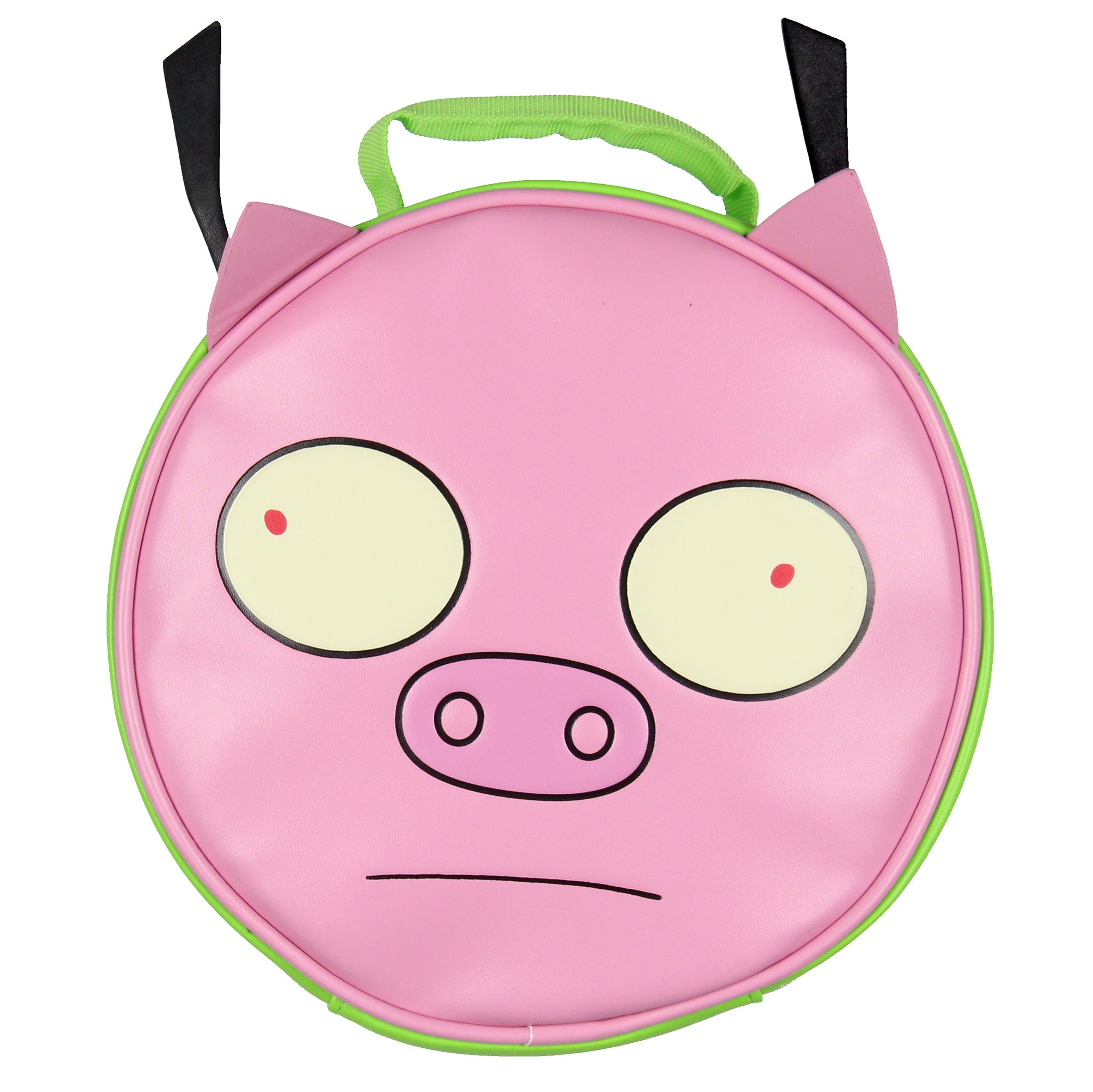 Invader ZIM Gir And Pig Character Head Shaped Insulated Lunch Box Bag Tote