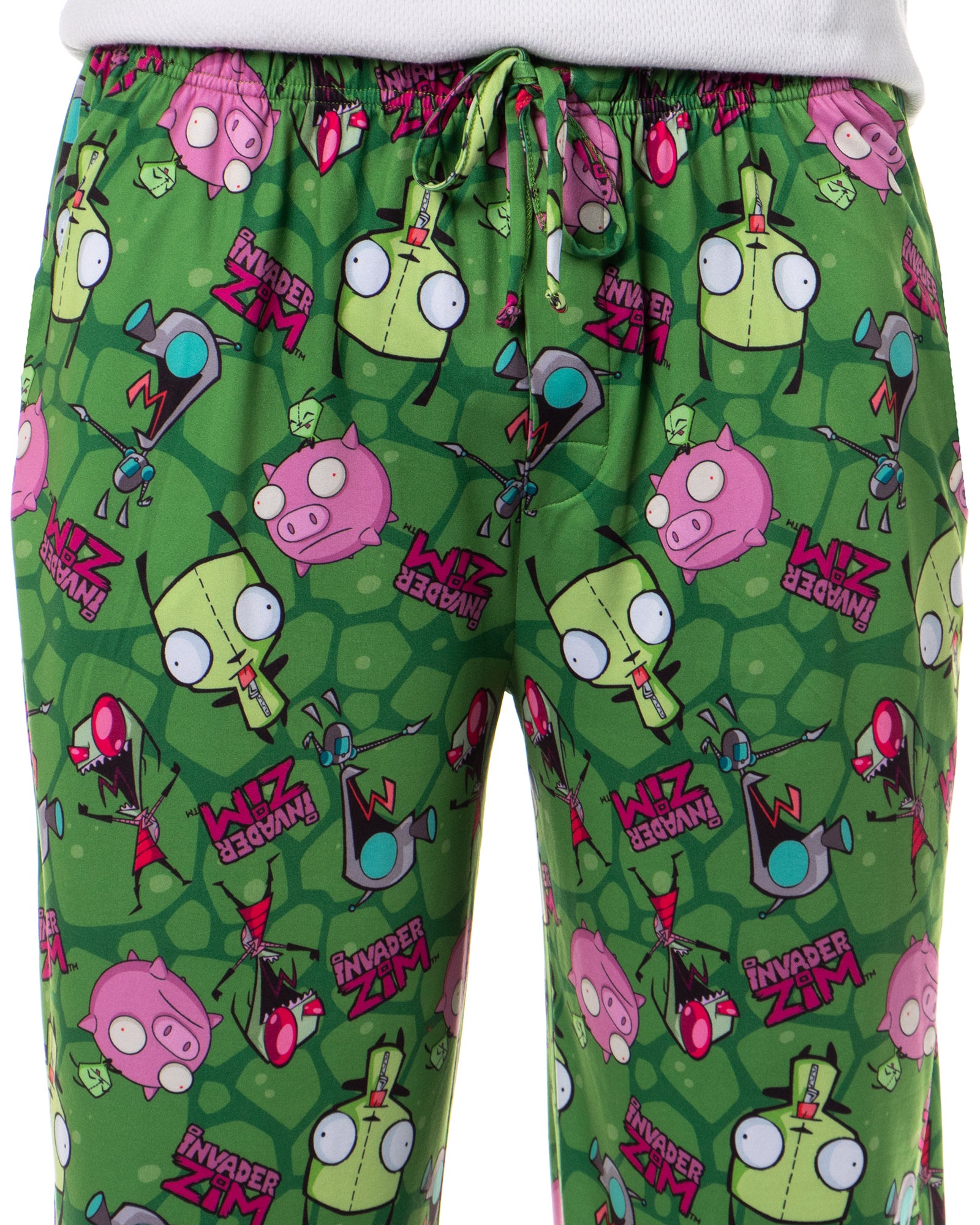 Invader ZIM Men's ZIM Gir and Pig AOP Tossed Print Sleep Pajama Pants