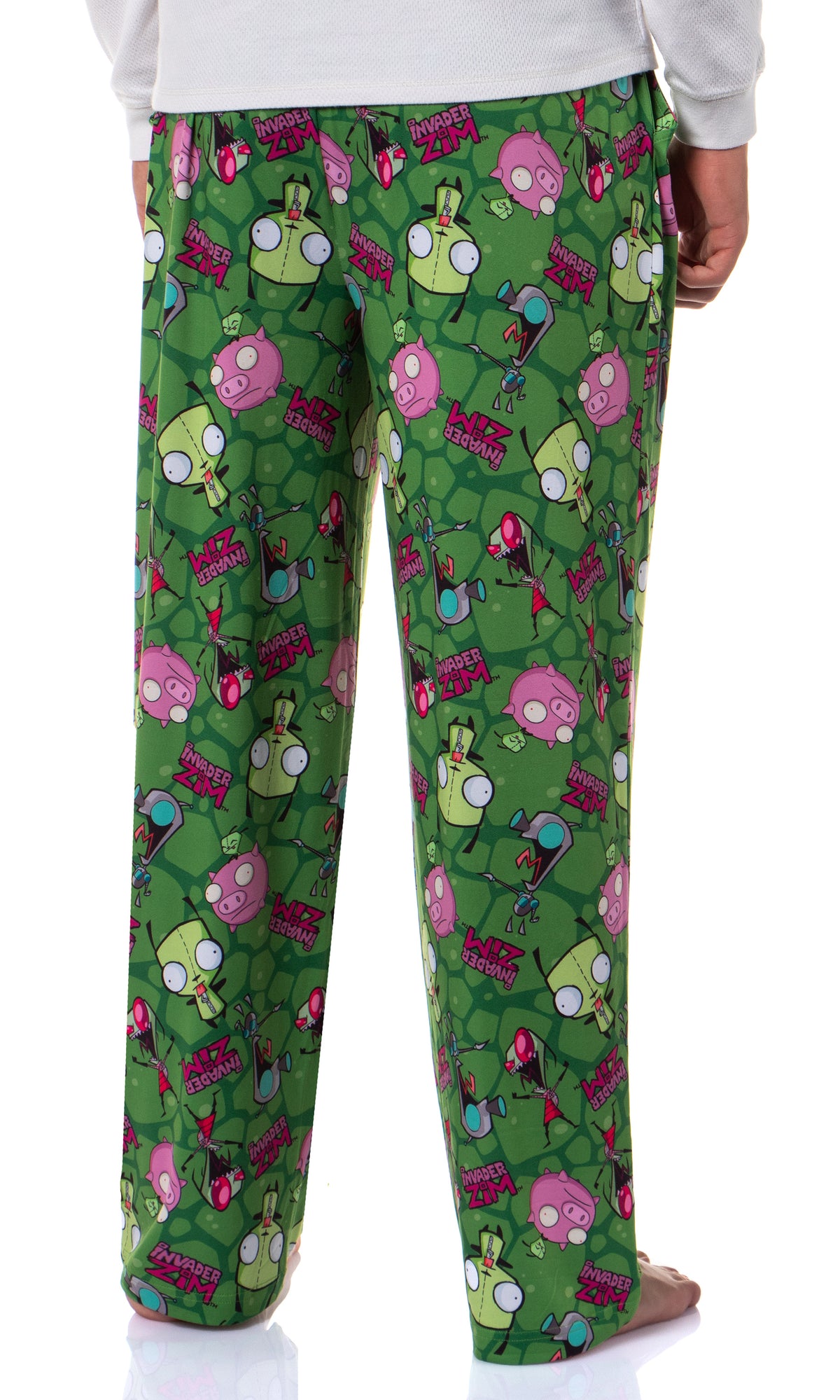 Invader ZIM Men's ZIM Gir and Pig AOP Tossed Print Sleep Pajama Pants