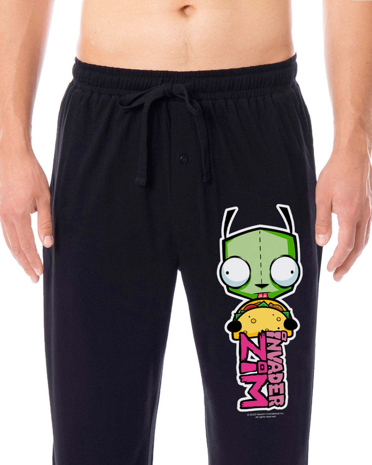 Invader ZIM Men's Gir Title Logo Sleep Lounge Pajama Pants For Adults