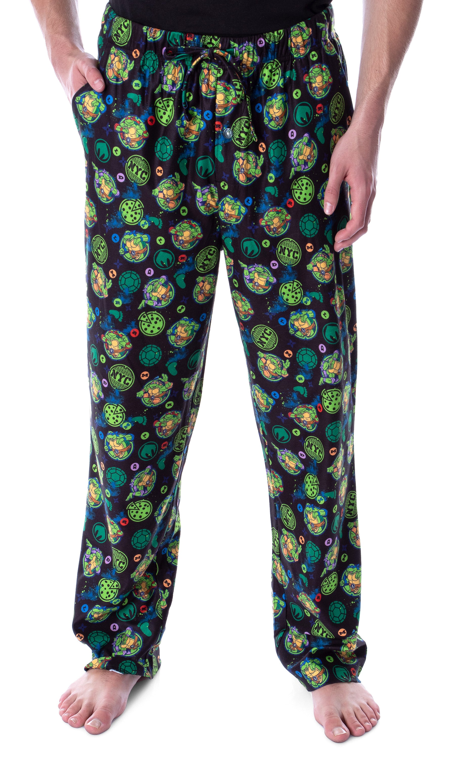 Nickelodeon Men's Teenage Mutant Ninja Turtles TMNT Character Pajama Pants (2XL)