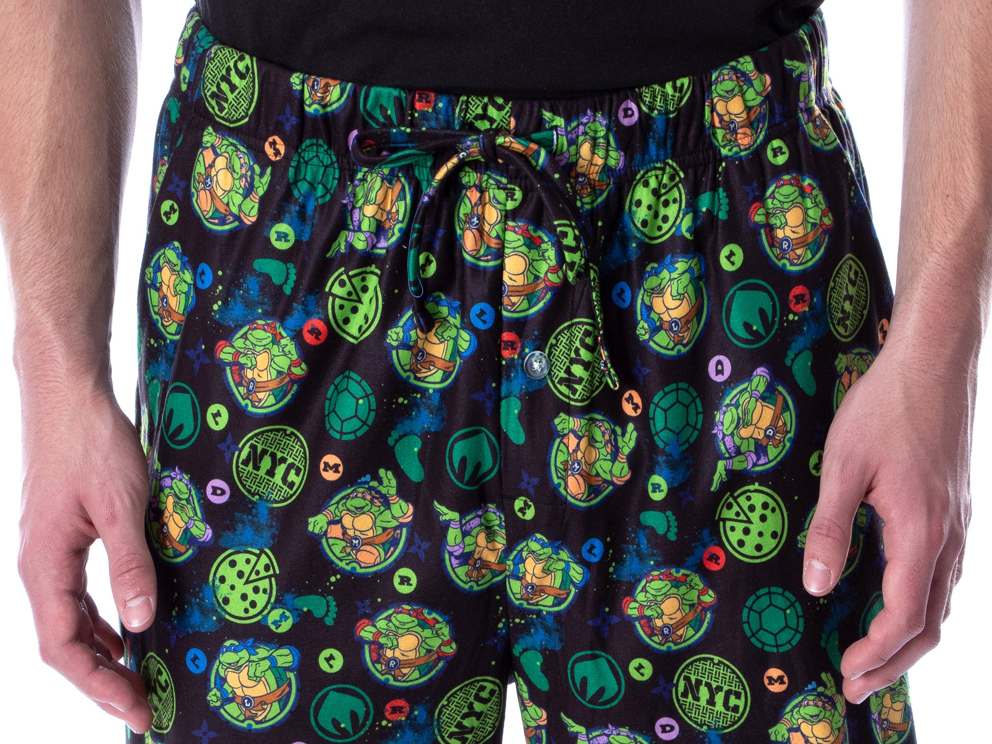 Nickelodeon Men's Teenage Mutant Ninja Turtles TMNT Character Pajama Pants