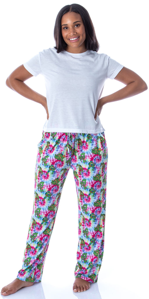 Teenage Mutant Ninja Turtles Women's Tie-Dye Sleep Pajama Set Short (Large)  Multicoloured