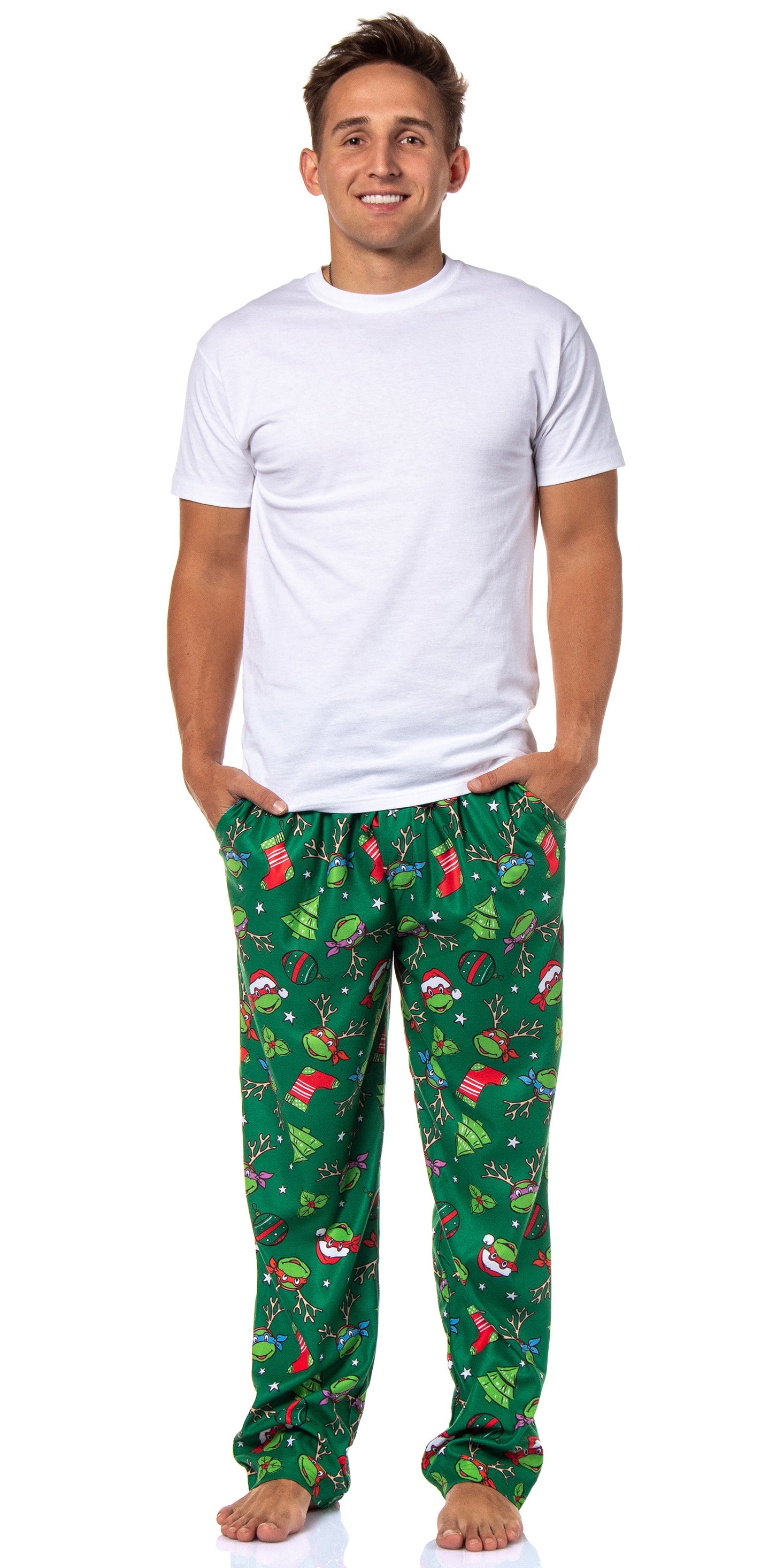 Teenage Mutant Ninja Turtles Mens' Christmas Characters Sleep Pajama Pants