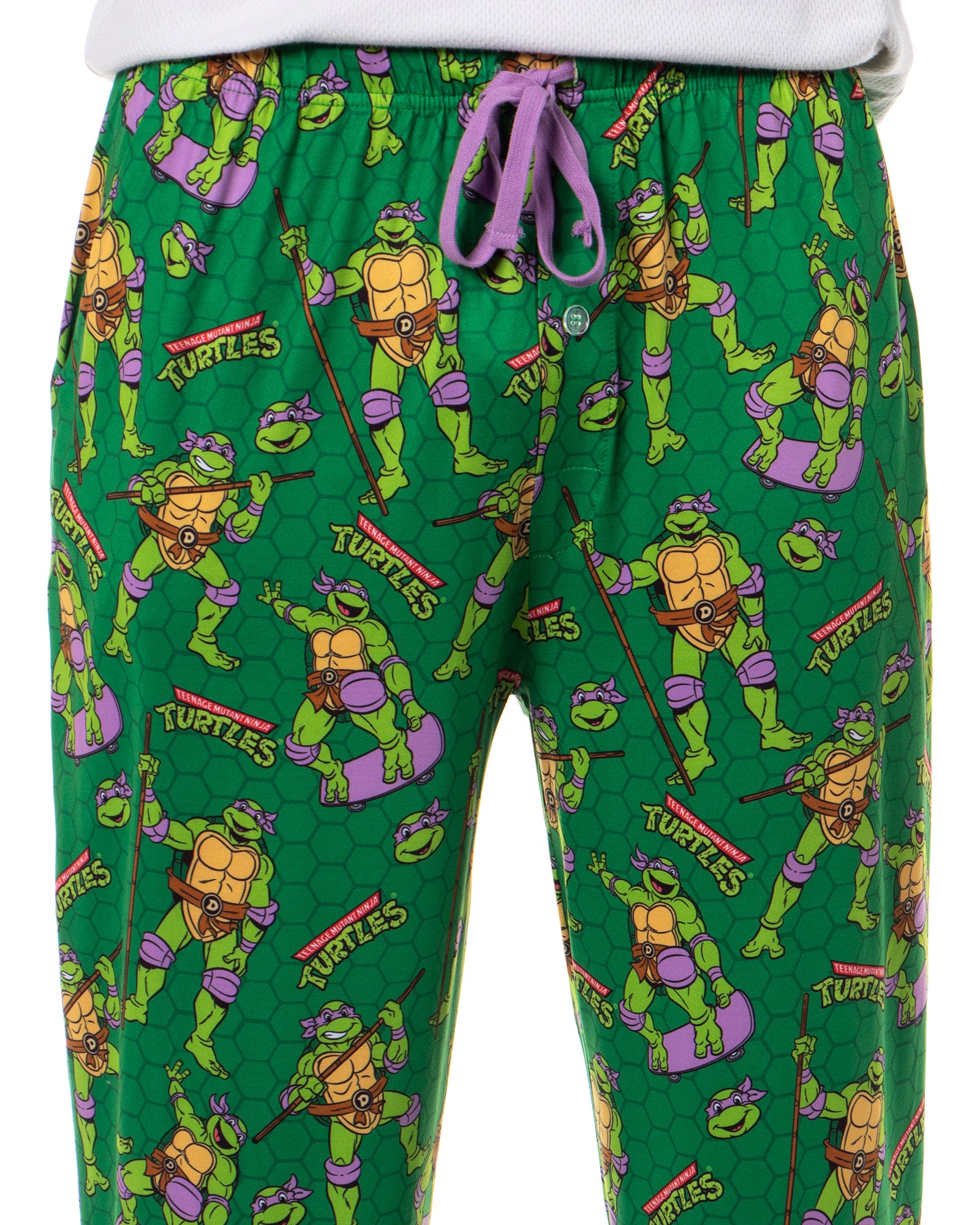 Teenage Mutant Ninja Turtles Men's Tossed Print Sleep Pajama Pants For Adults