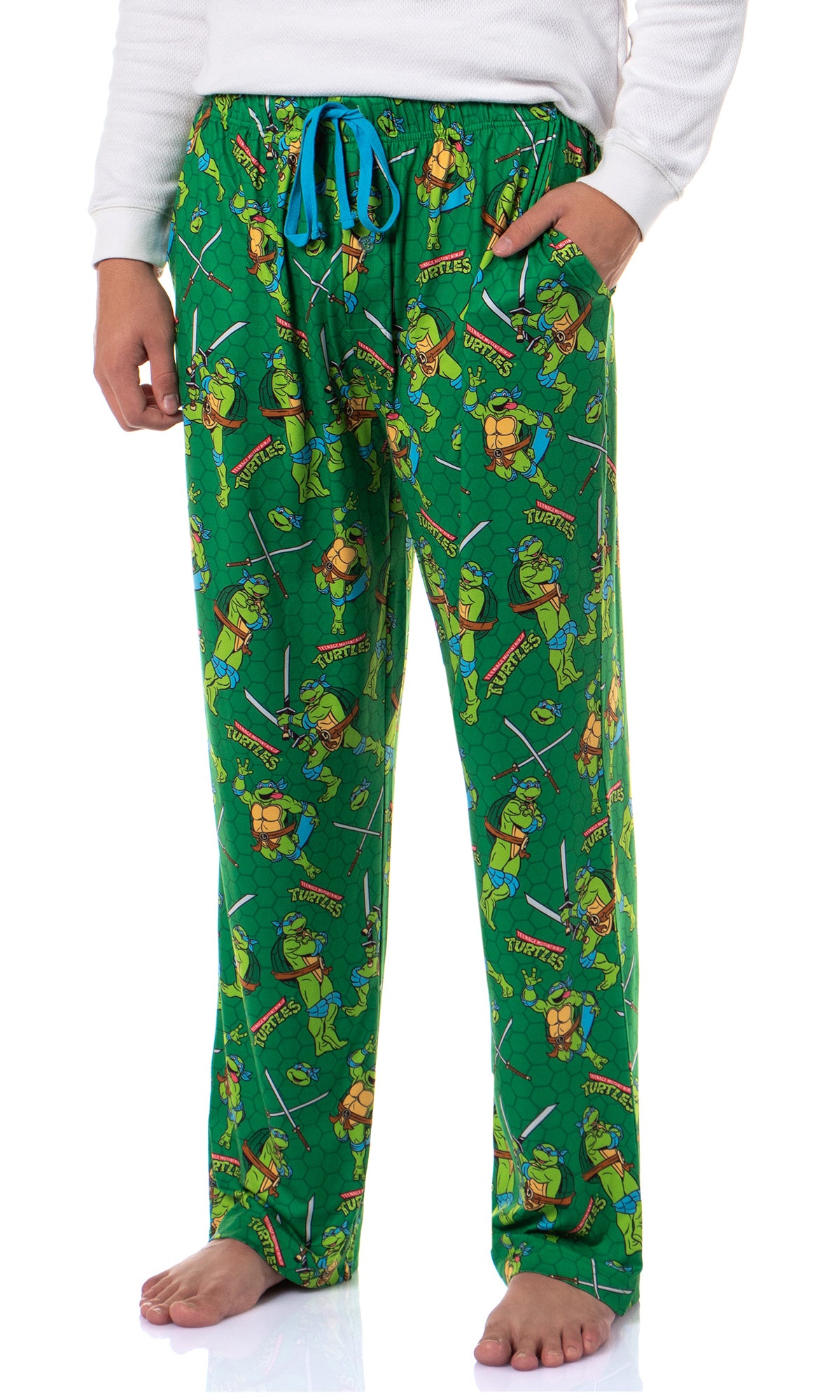 Teenage Mutant Ninja Turtles Men's Tossed Print Sleep Pajama Pants For Adults
