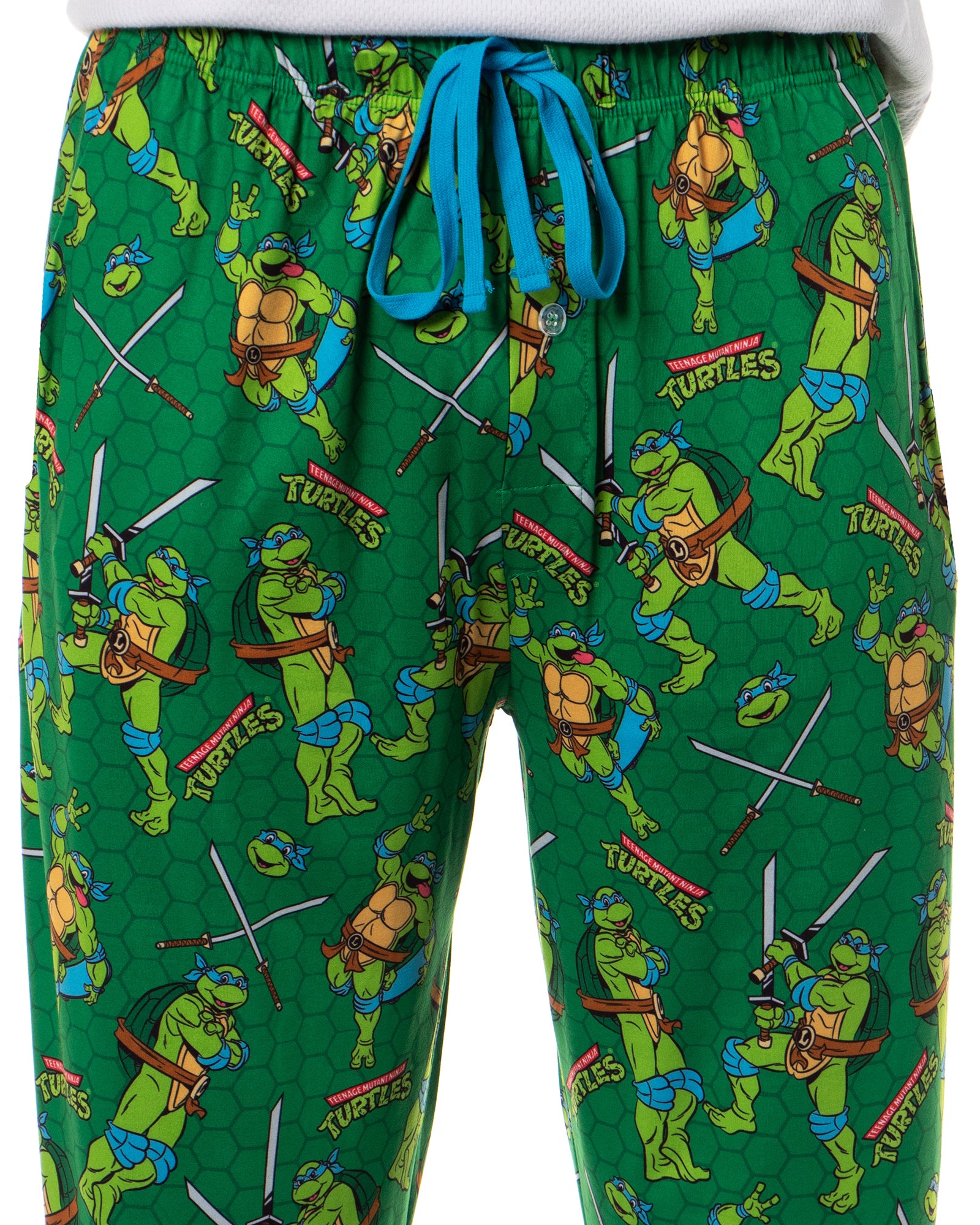 Teenage Mutant Ninja Turtles Men's Tossed Print Sleep Pajama Pants For Adults