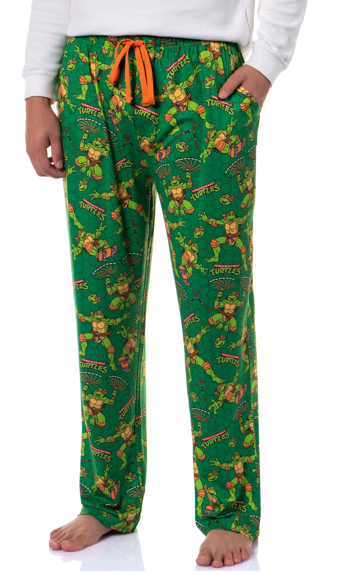 Teenage Mutant Ninja Turtles Men's Tossed Print Sleep Pajama Pants For Adults