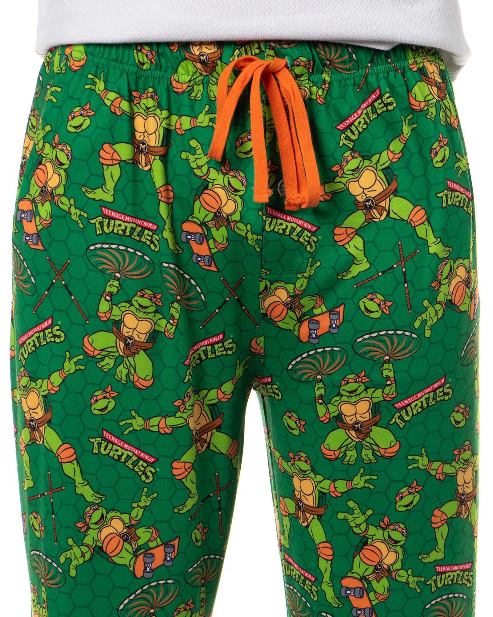 Teenage Mutant Ninja Turtles Men's Tossed Print Sleep Pajama Pants For Adults