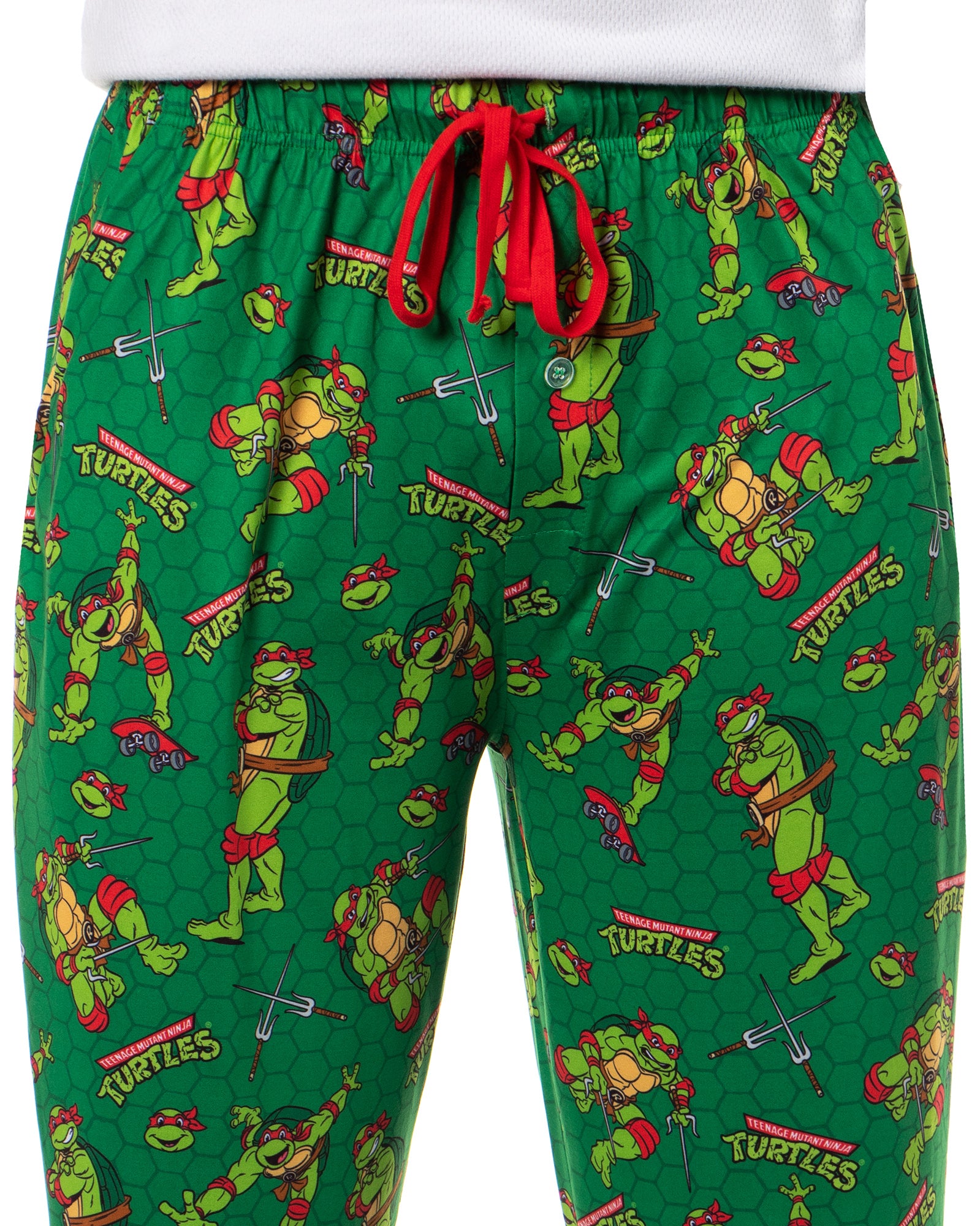 Teenage Mutant Ninja Turtles Men's Tossed Print Sleep Pajama Pants For Adults