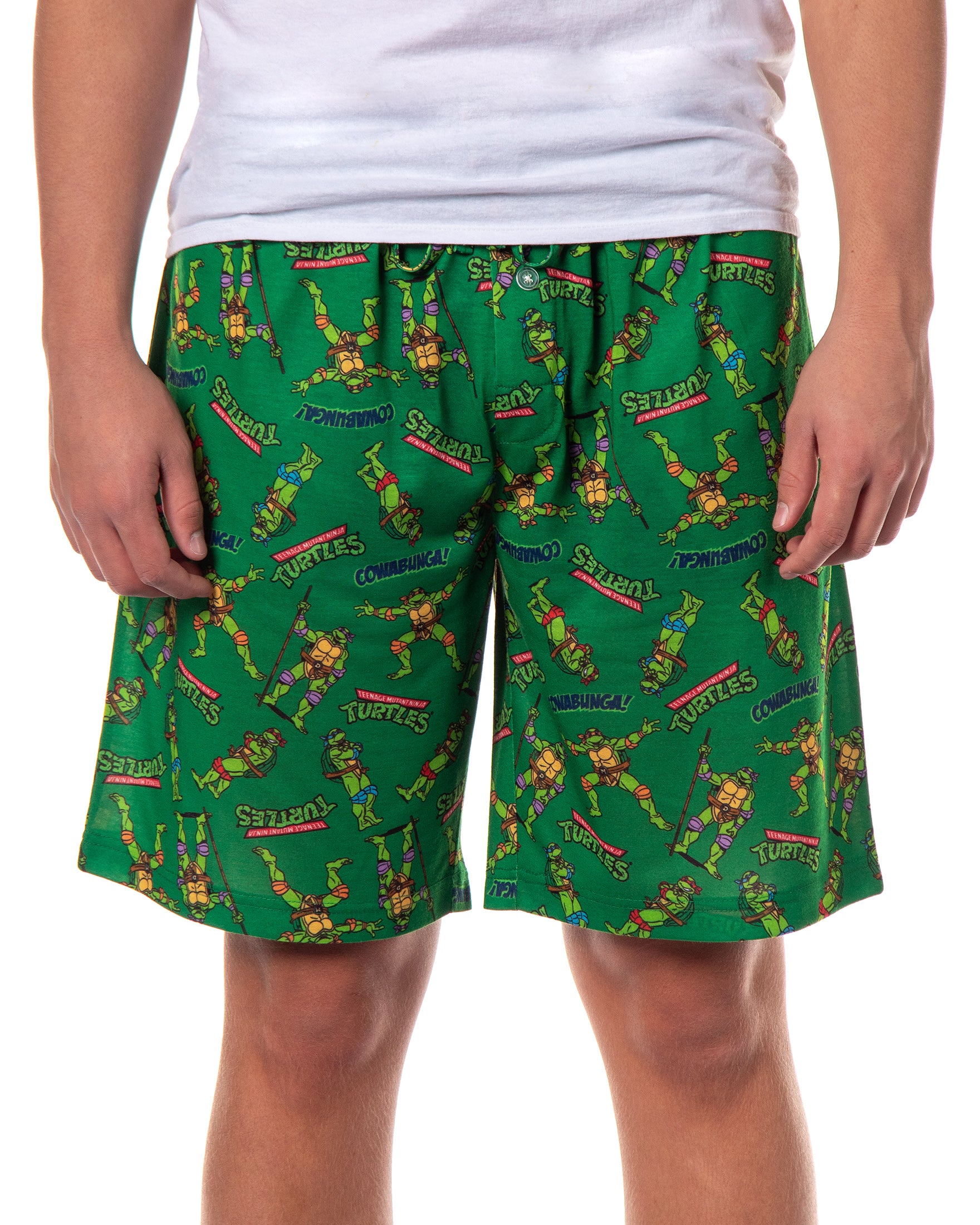 Teenage Mutant Ninja Turtles Lounge Shorts Men's Cowabunga Pajama Bottoms
