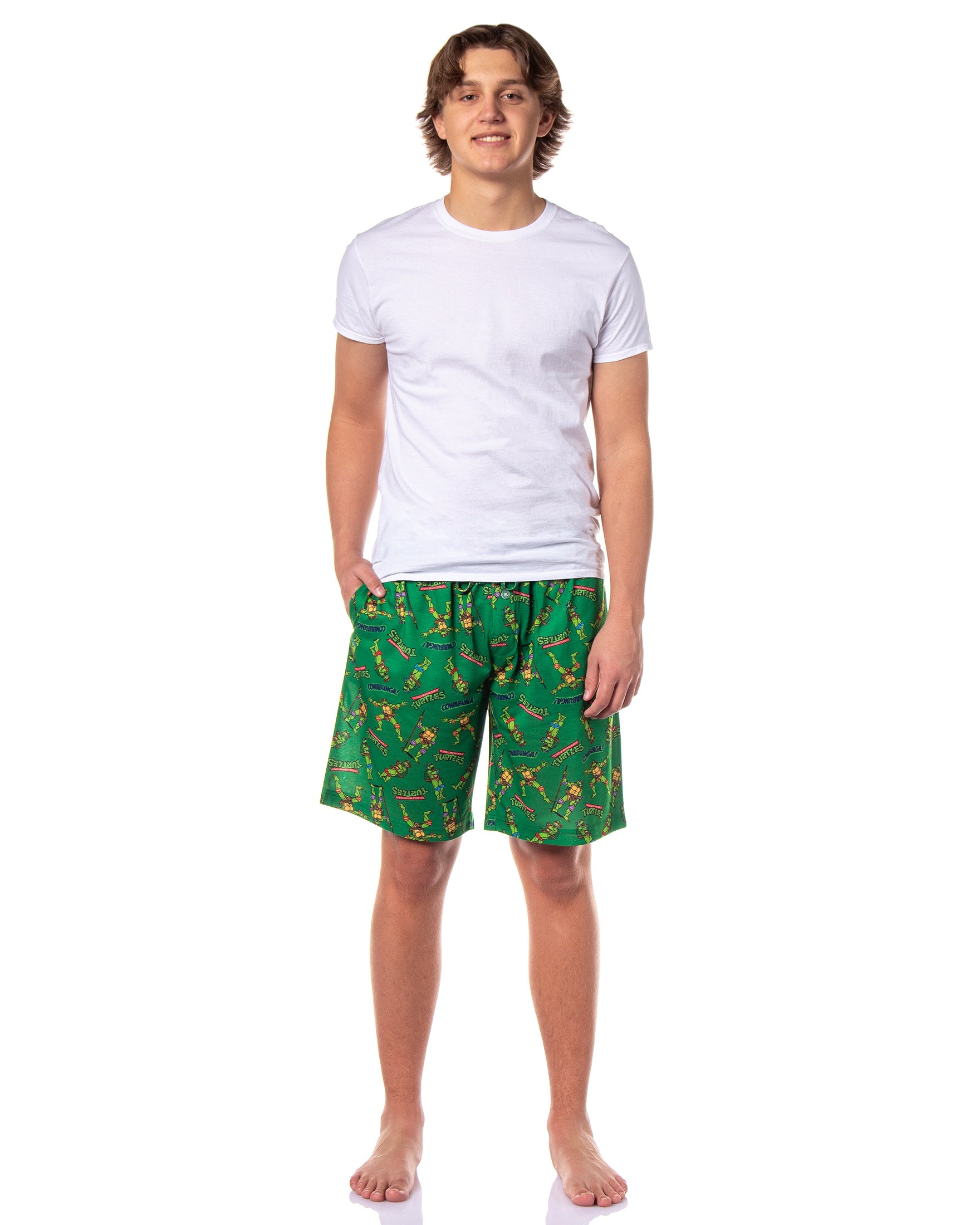 Teenage Mutant Ninja Turtles Lounge Shorts Men's Cowabunga Pajama Bottoms