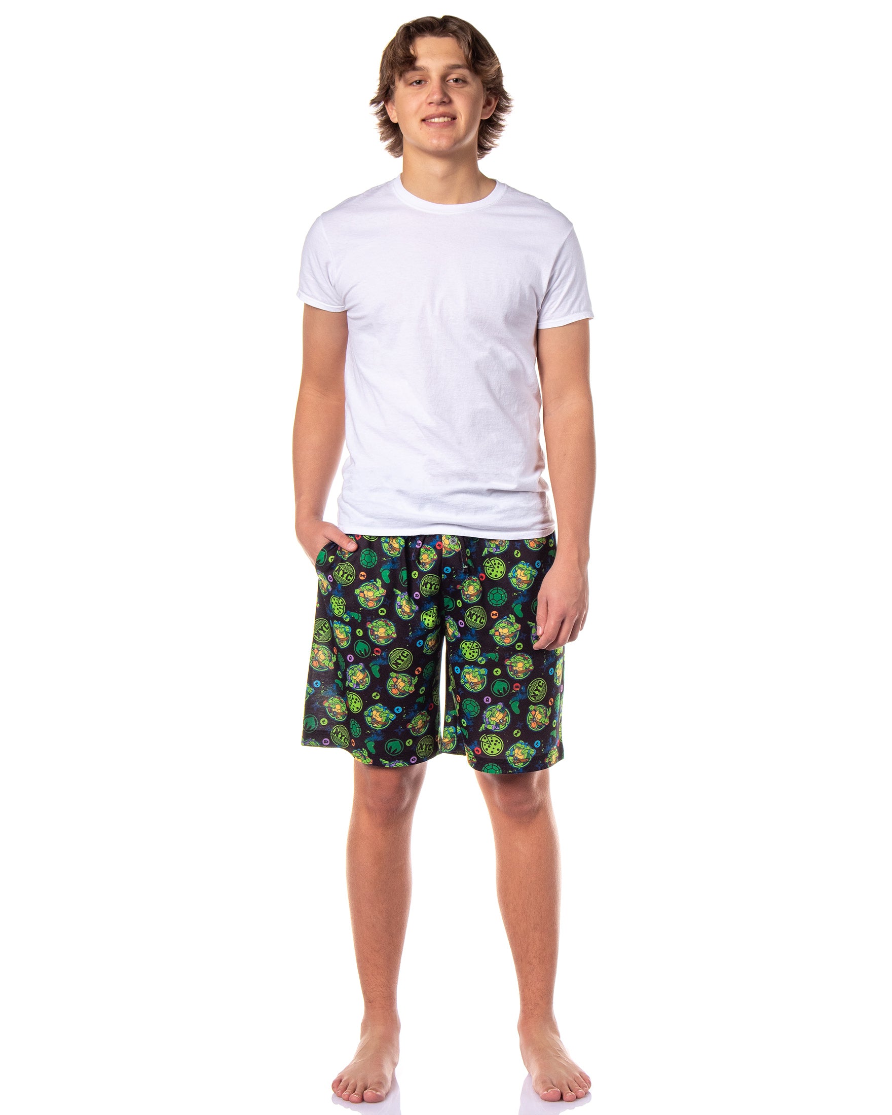 Teenage Mutant Ninja Turtles Pajama Shorts TMNT Men's NYC Lounge Bottoms