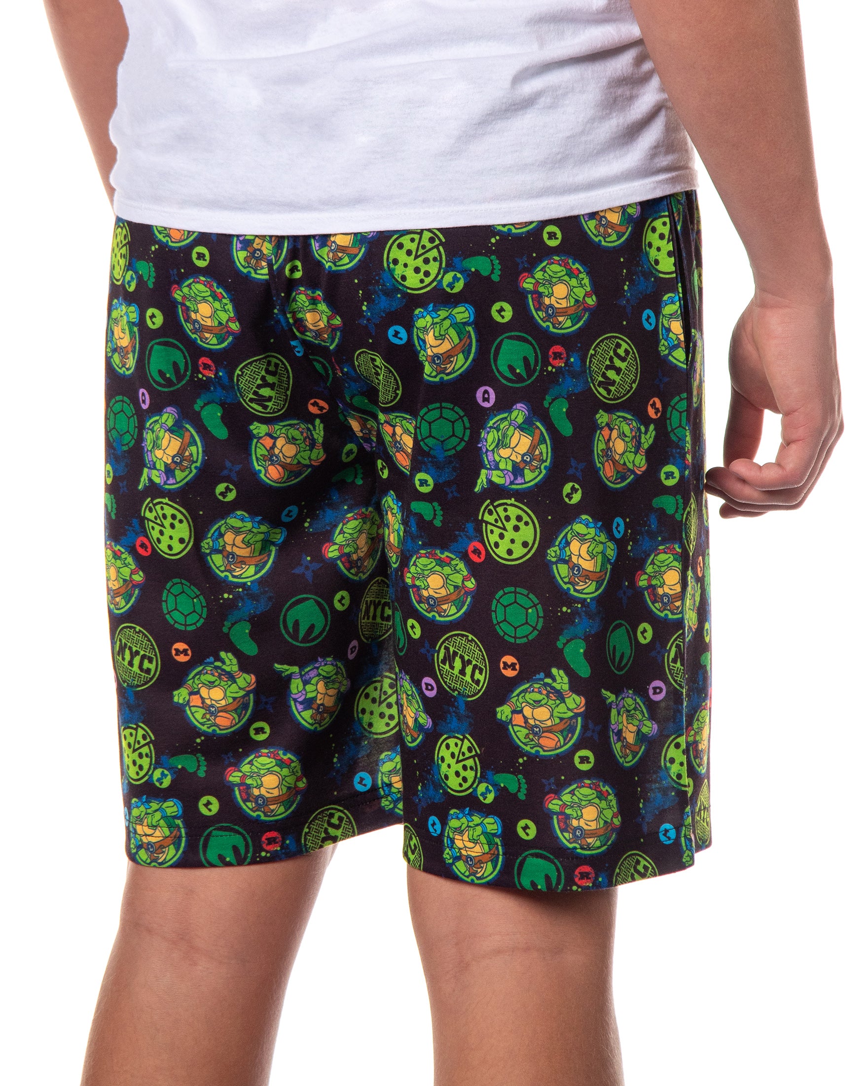 Teenage Mutant Ninja Turtles Pajama Shorts TMNT Men's NYC Lounge Bottoms