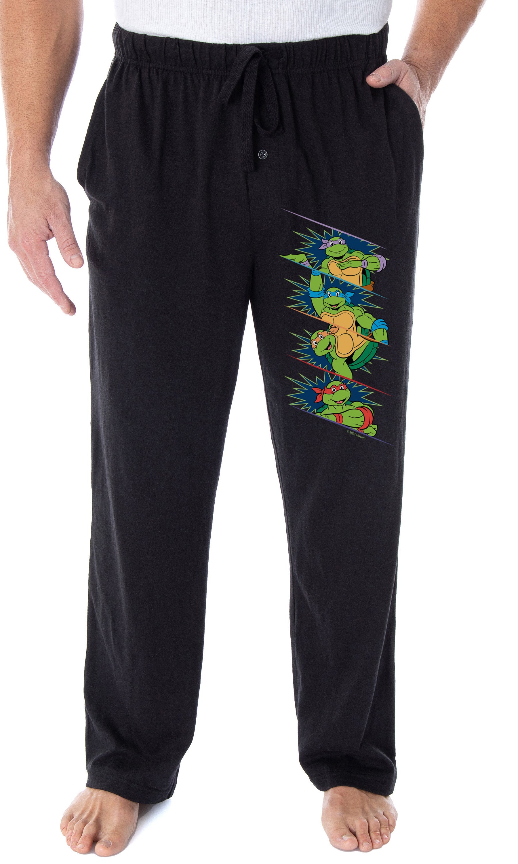 Teenage Mutant Ninja Turtle Men's 4 Character Panel Loungewear Pajama Pants