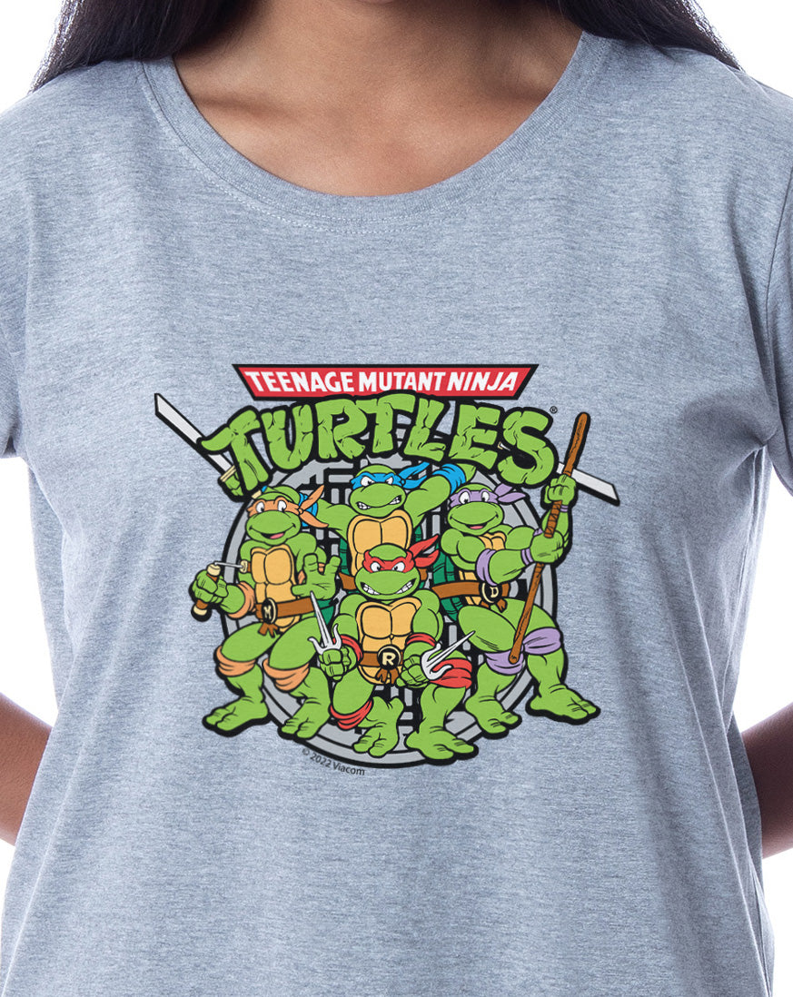 Teenage Mutant Ninja Turtles Women's Leonardo Raphael Donatello Michelangelo Nightgown Sleep Pajama Shirt