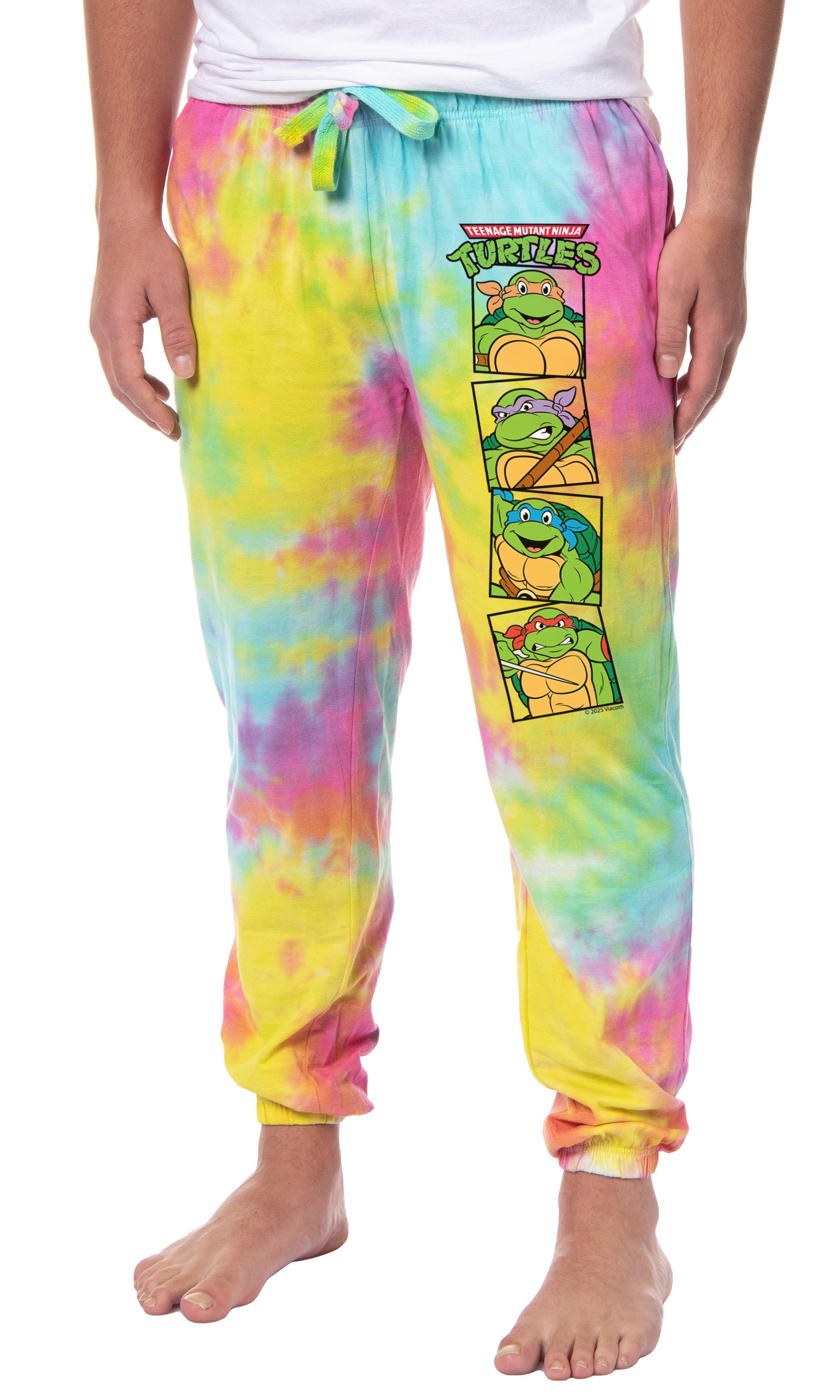 Teenage Mutant Ninja Turtles TMNT Men's Tie-Dye Sleep Jogger Pajama Pants For Adults