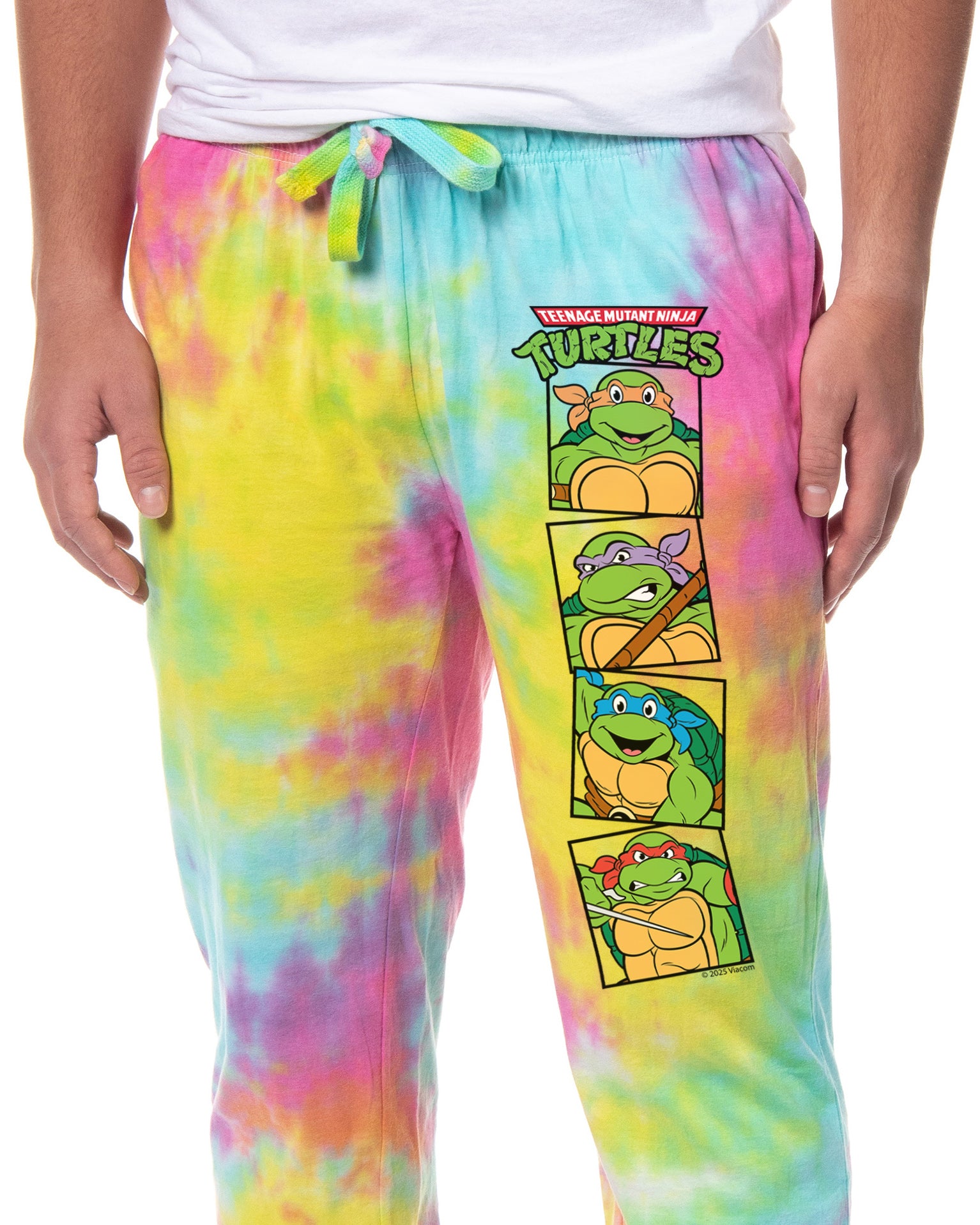 Teenage Mutant Ninja Turtles TMNT Men's Tie-Dye Sleep Jogger Pajama Pants For Adults