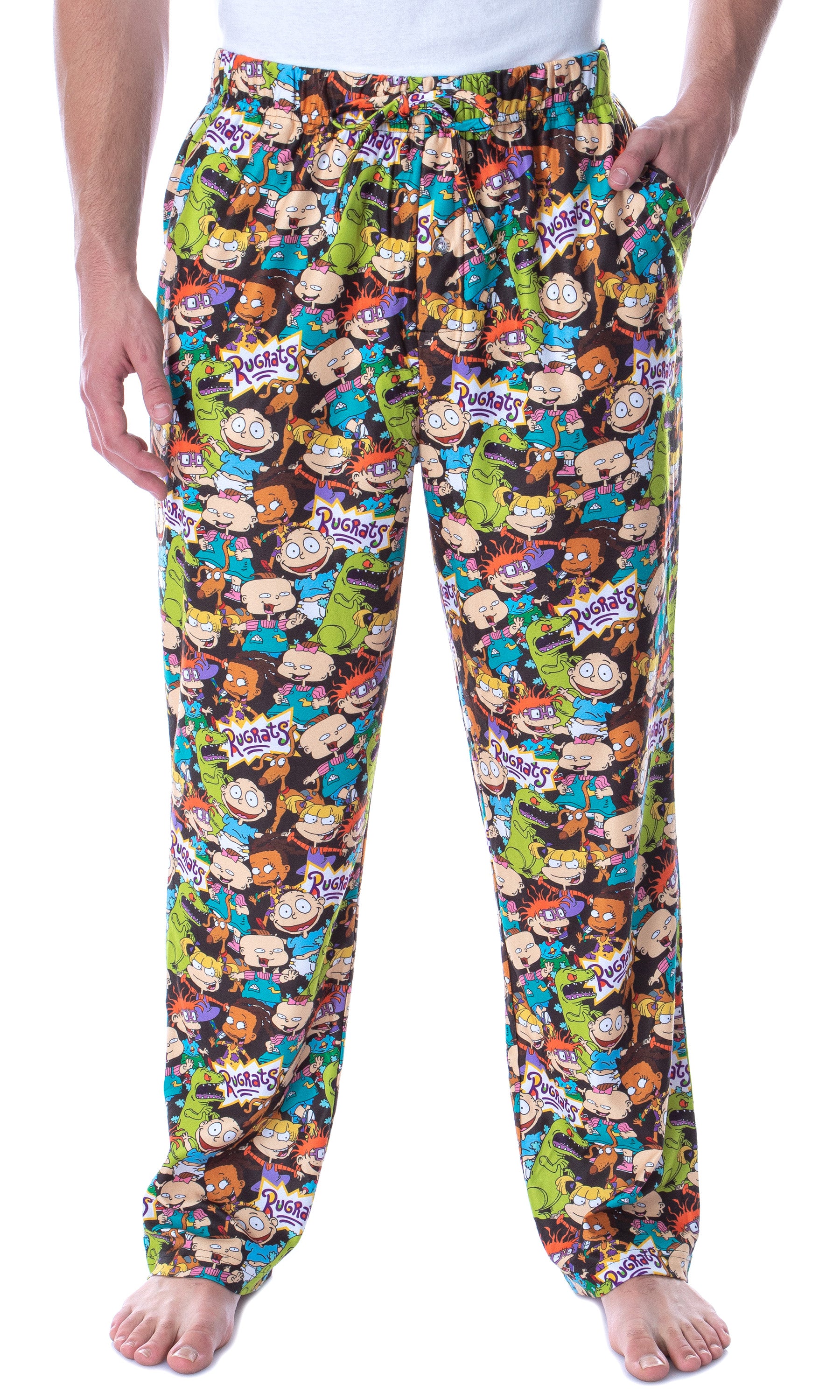 Nickelodeon Men's Rugrats Character Mashup Allover Loungewear Pajama Pants
