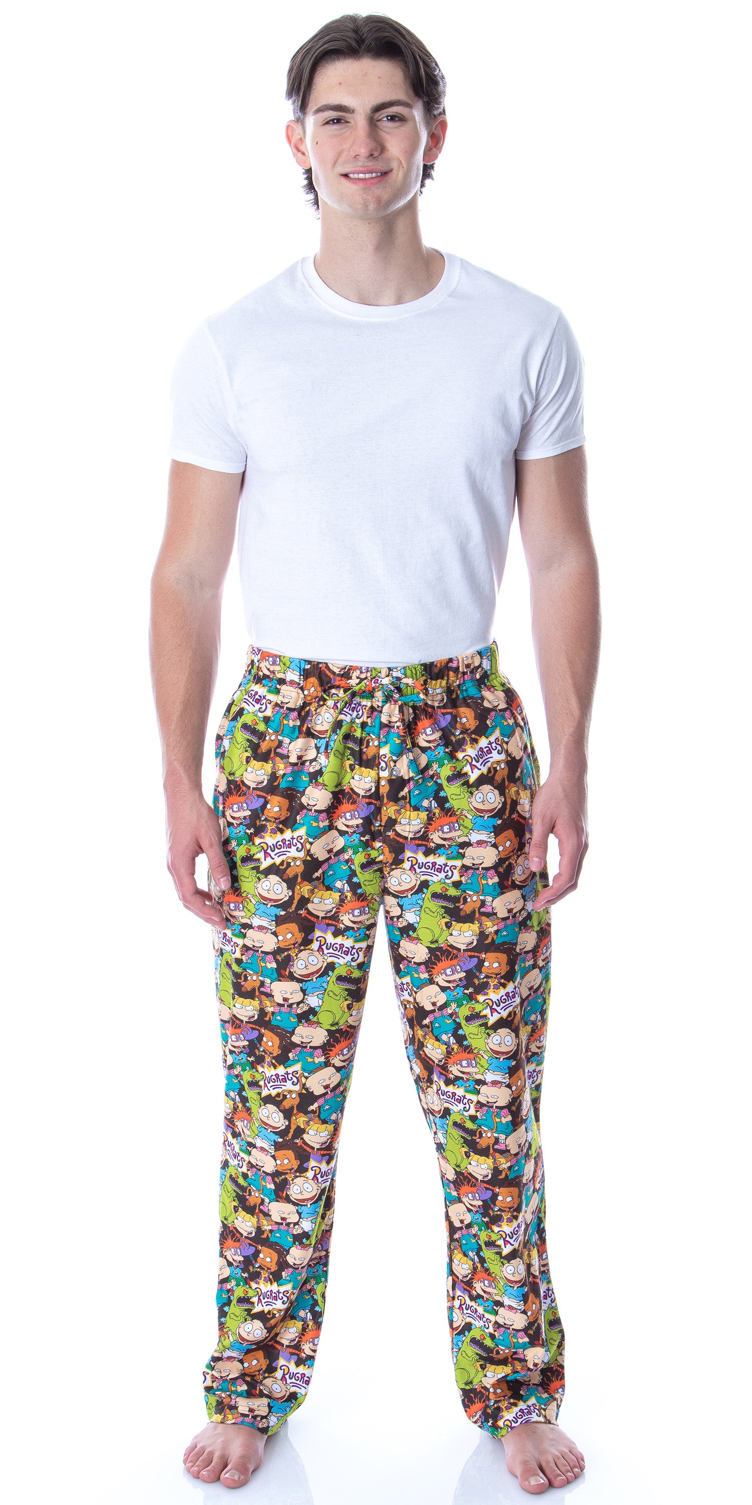 Nickelodeon Men's Rugrats Character Mashup Allover Loungewear Pajama Pants