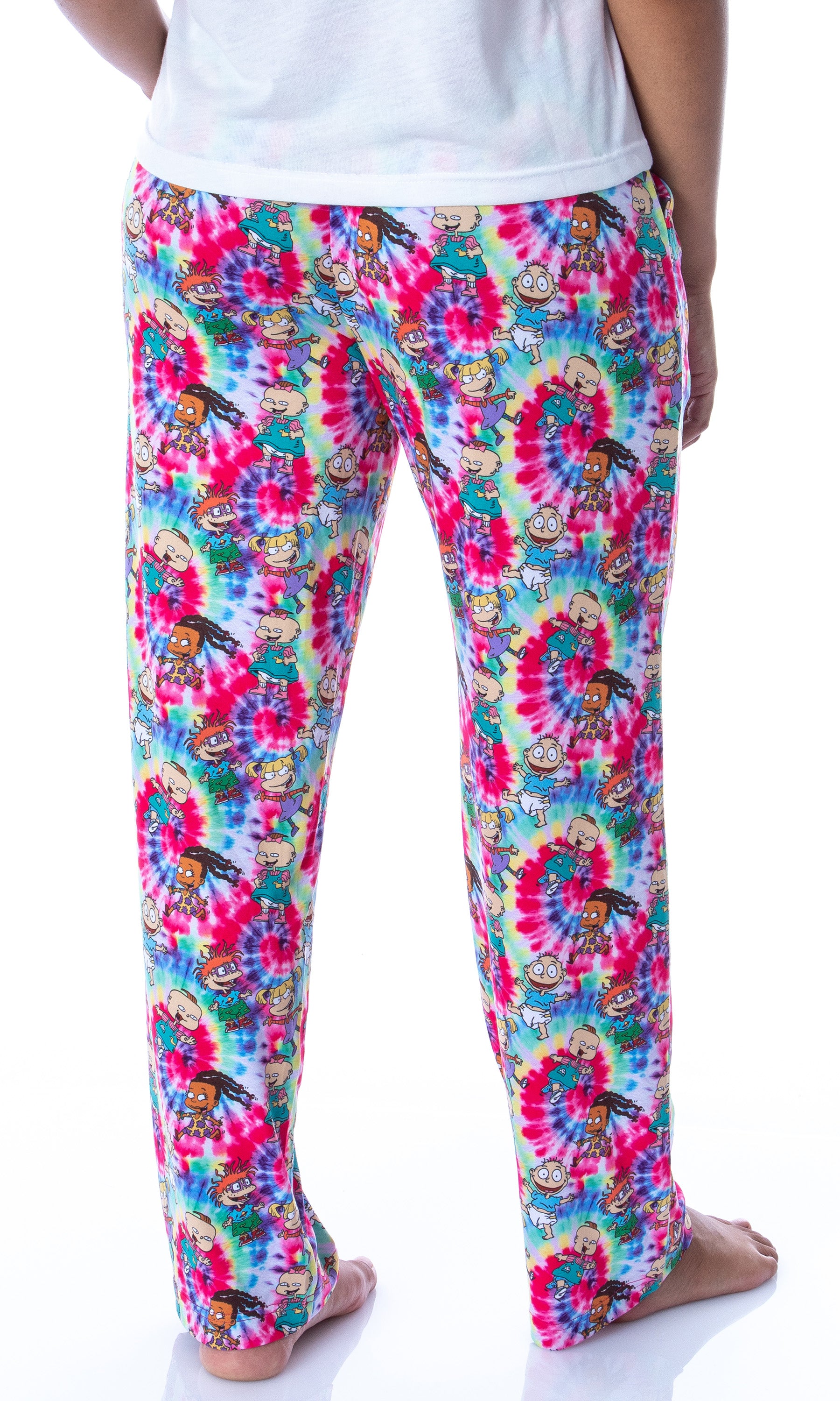 Nickelodeon Womens' Rugrats Cartoon Character Spiral Tie Dye Pajama Pants