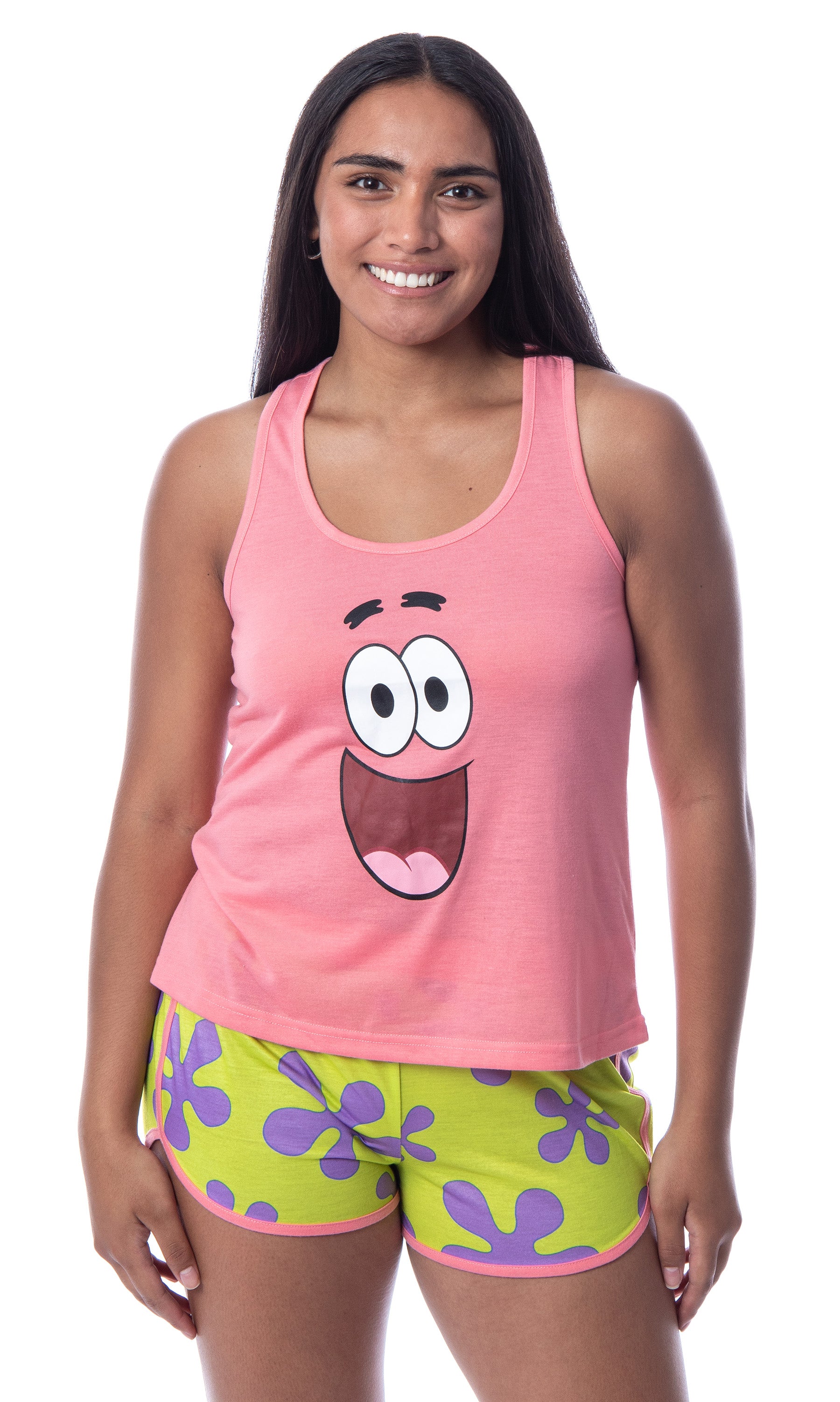 Nickelodeon SpongeBob SquarePants Womens' Patrick Tank Pajama Short Set