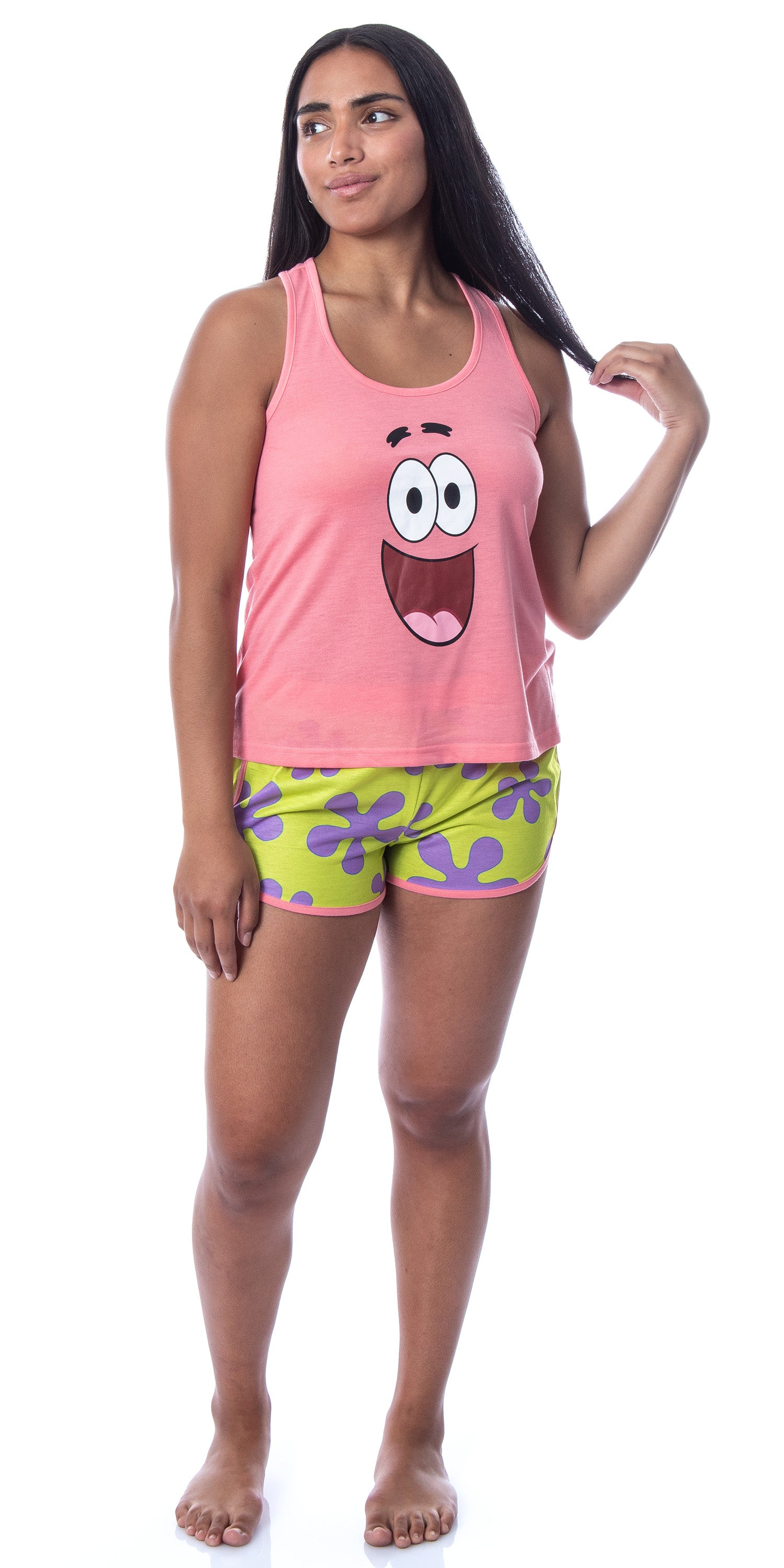 Nickelodeon SpongeBob SquarePants Womens' Patrick Tank Pajama Short Set