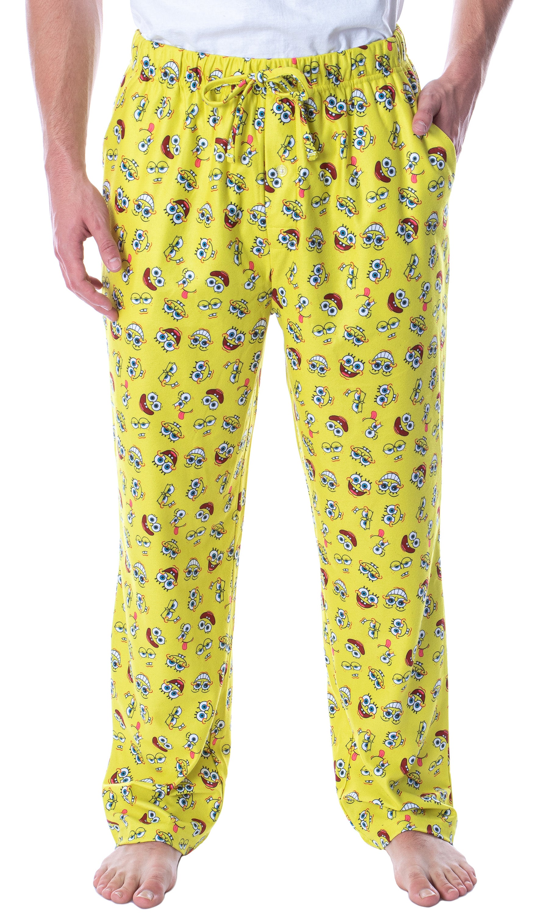 Nickelodeon Men's SpongeBob SquarePants Expressions Loungewear Pajama Pants