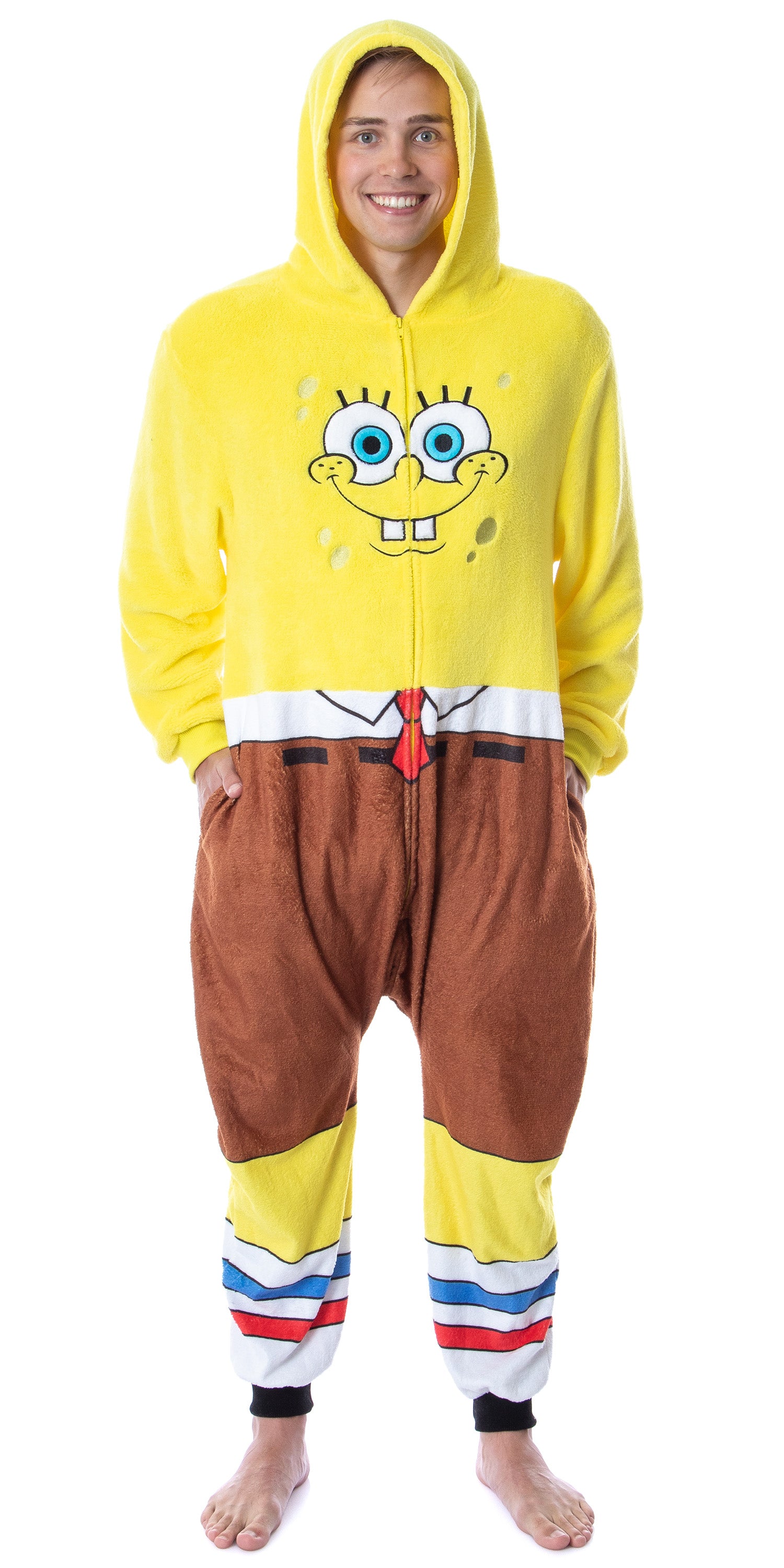 Nickelodeon Mens' SpongeBob SquarePants Costume Pajama Union Suit