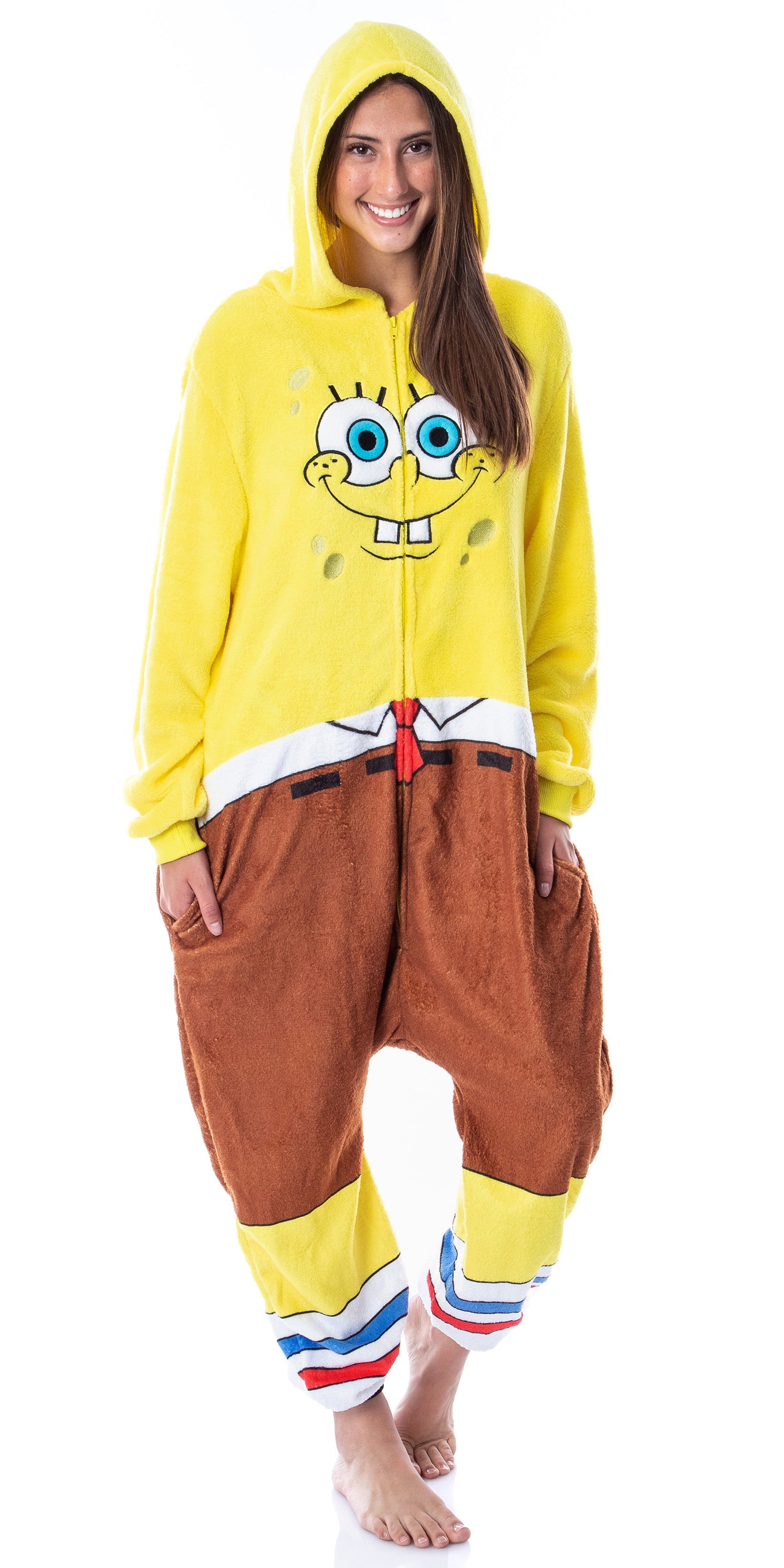 Nickelodeon Mens' SpongeBob SquarePants Costume Pajama Union Suit