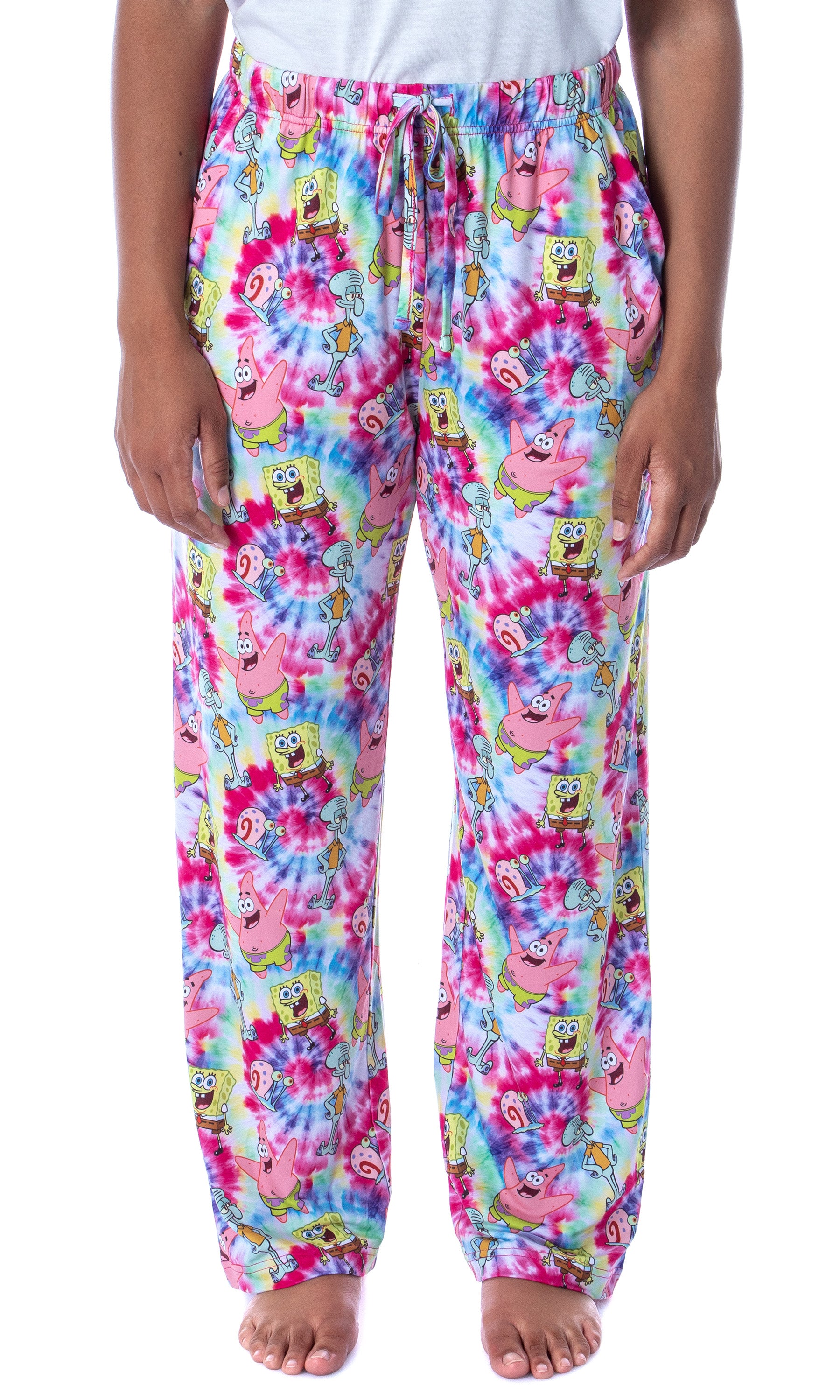 Nickelodeon Womens' SpongeBob SquarePants Spiral Tie Dye Sleep Pajama Pants