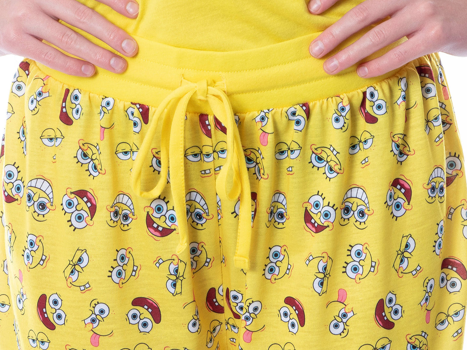 Nickelodeon SpongeBob SquarePants Womens' Faces 2 Piece Jogger Pajama Set