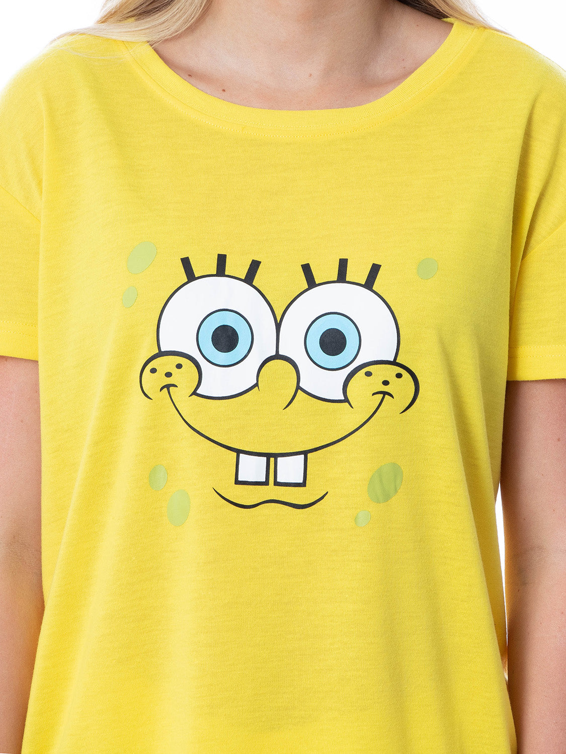 Nickelodeon SpongeBob SquarePants Womens' Faces 2 Piece Jogger Pajama Set (X-Large)
