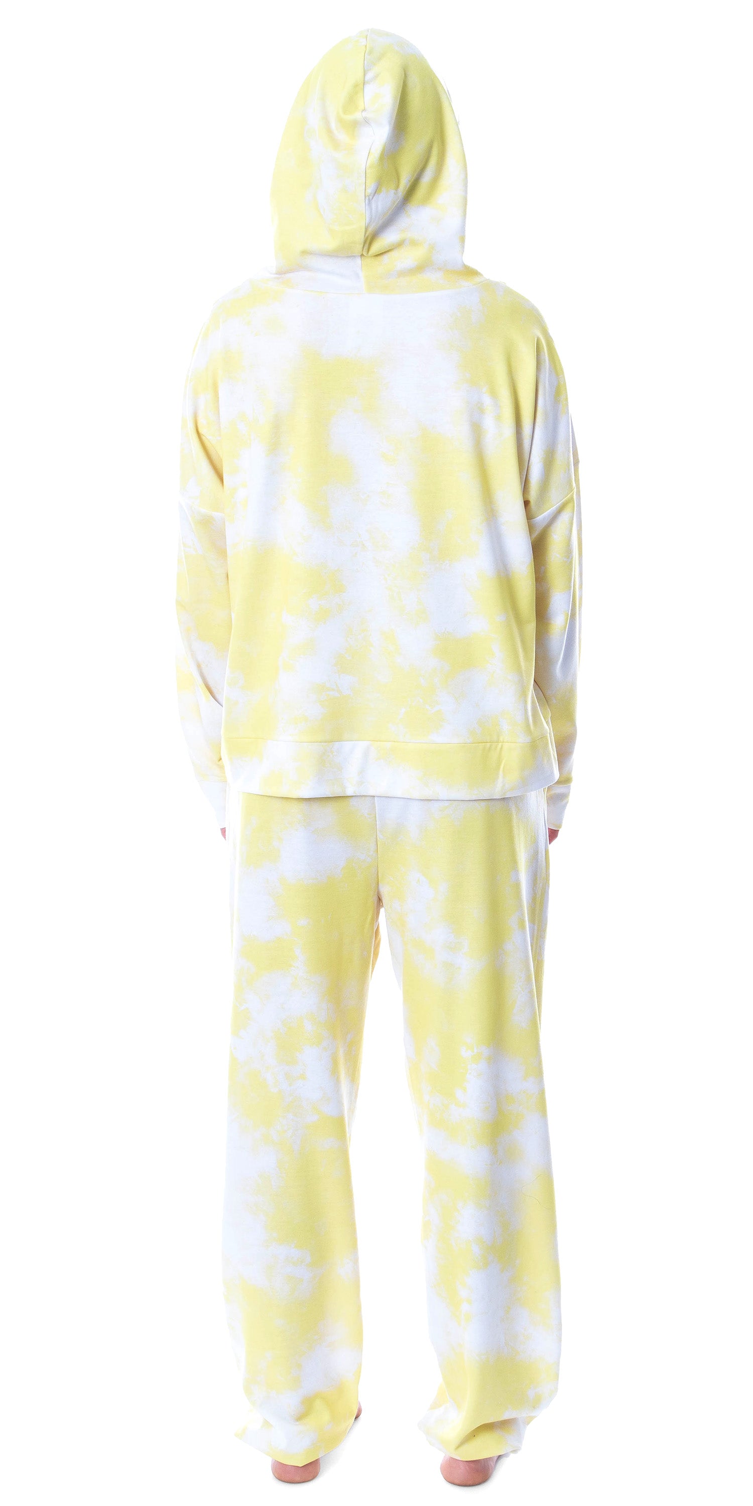 Spongebob Squarepants Tie Dye Womens' Pajama Cropped Hooded Jogger Set