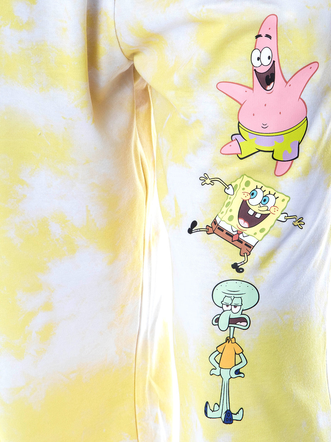 Spongebob Squarepants Tie Dye Womens' Pajama Cropped Hooded Jogger Set
