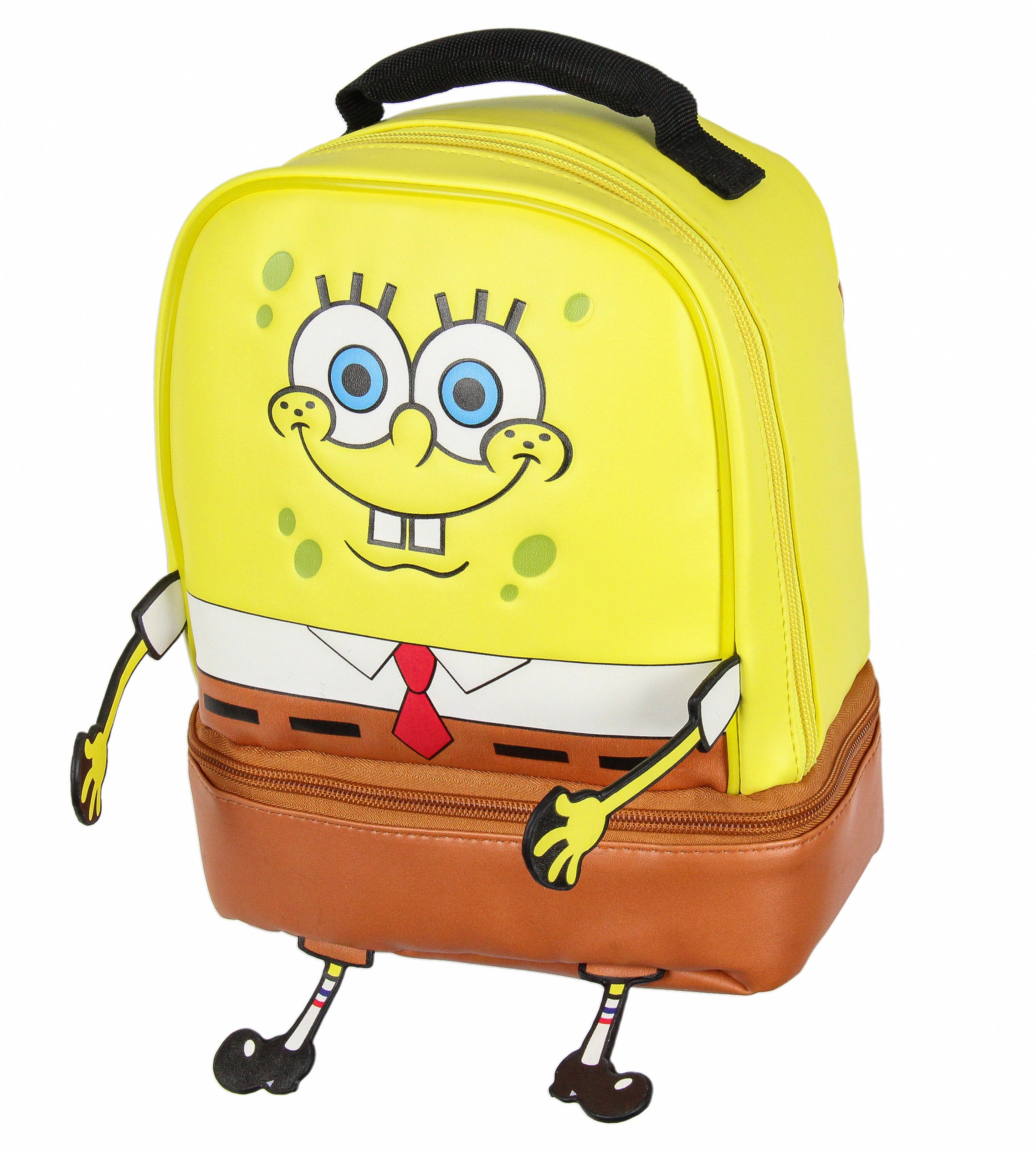 Nickelodeon SpongeBob SquarePants Character Face Dual Compartment Lunch Box Bag