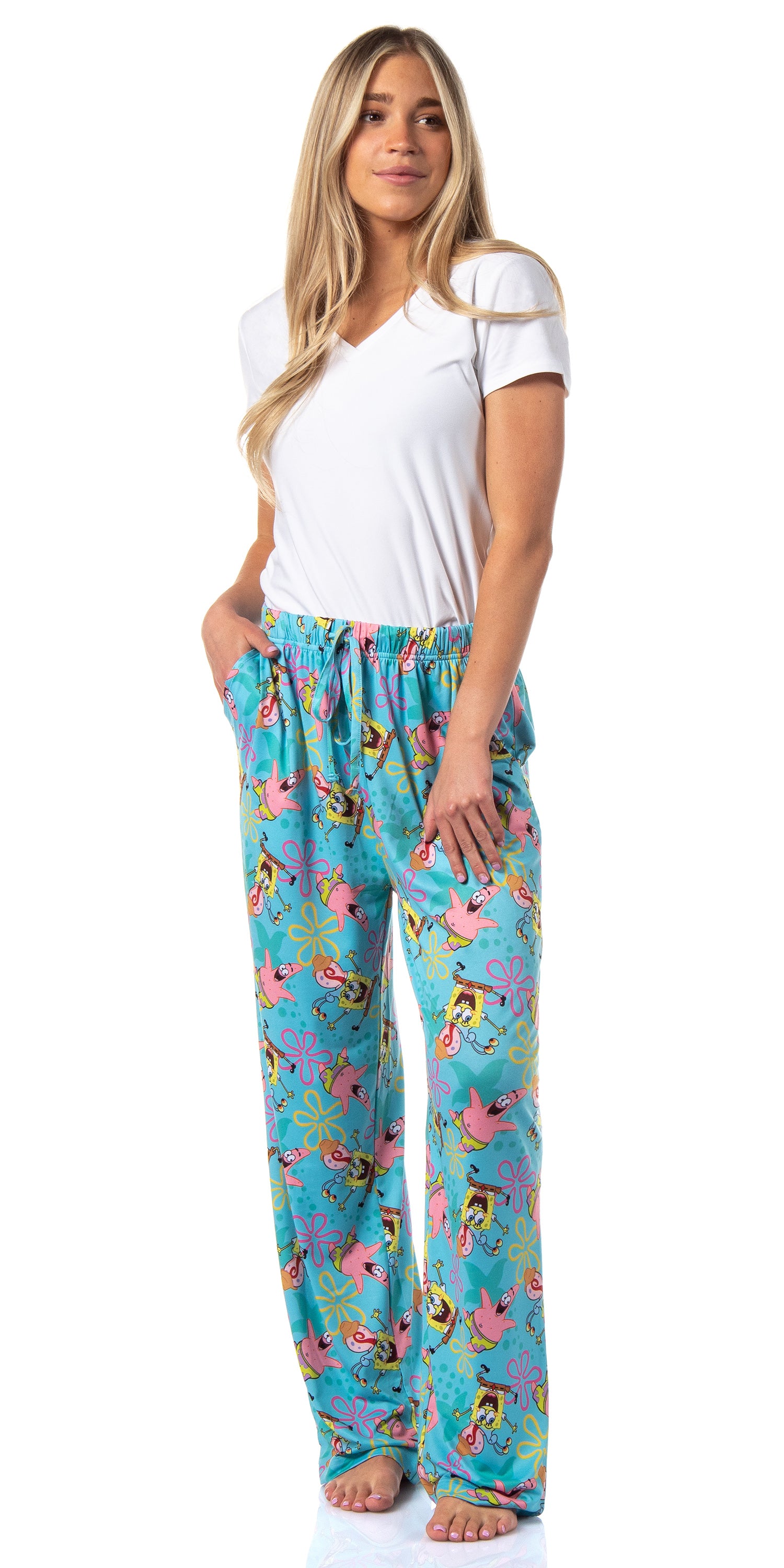 SpongeBob SquarePants Women's Patrick Gary Tossed Print Sleep Pajama Pants