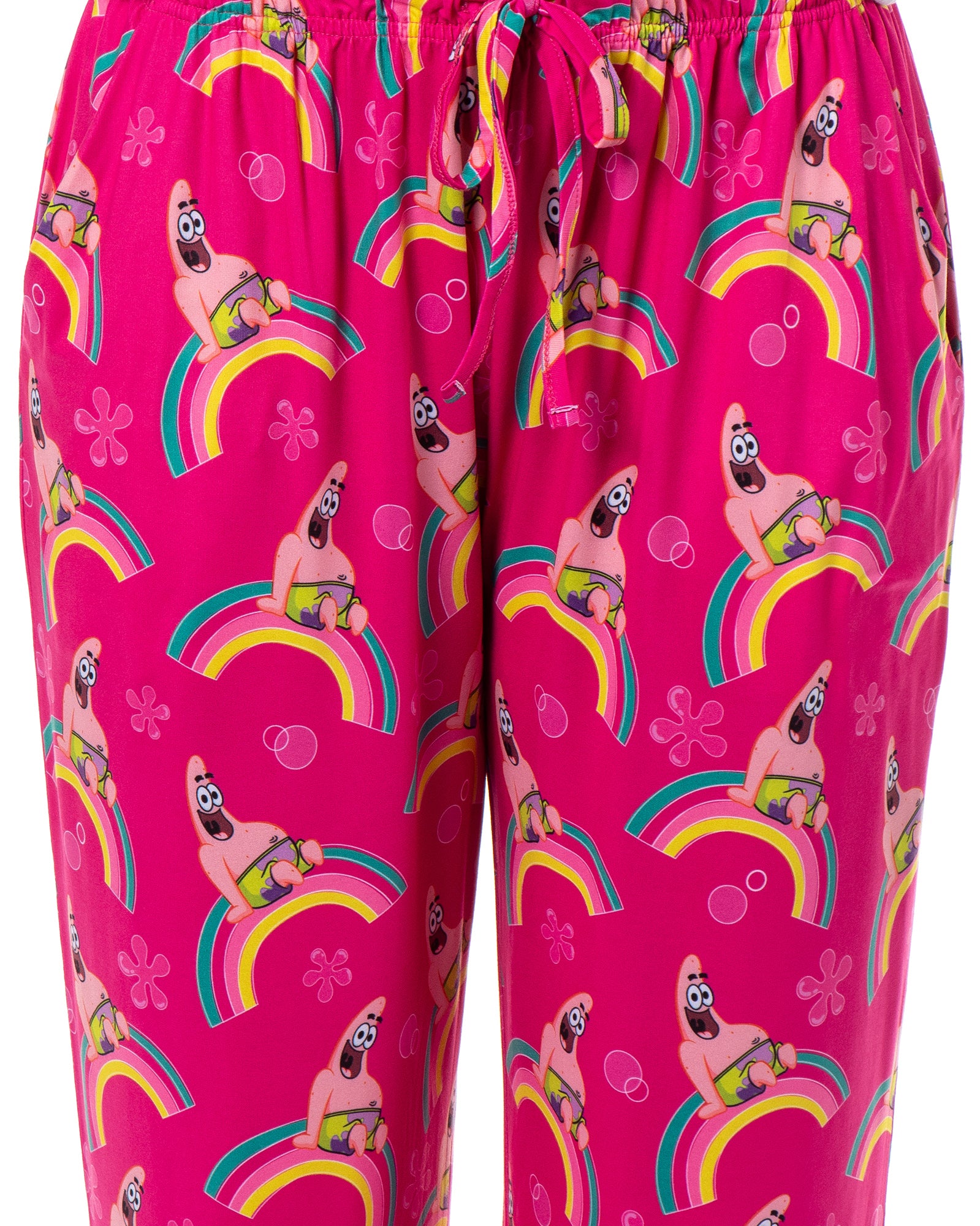 SpongeBob SquarePants Women's Patrick Rainbow Tossed Print Pajama Pants