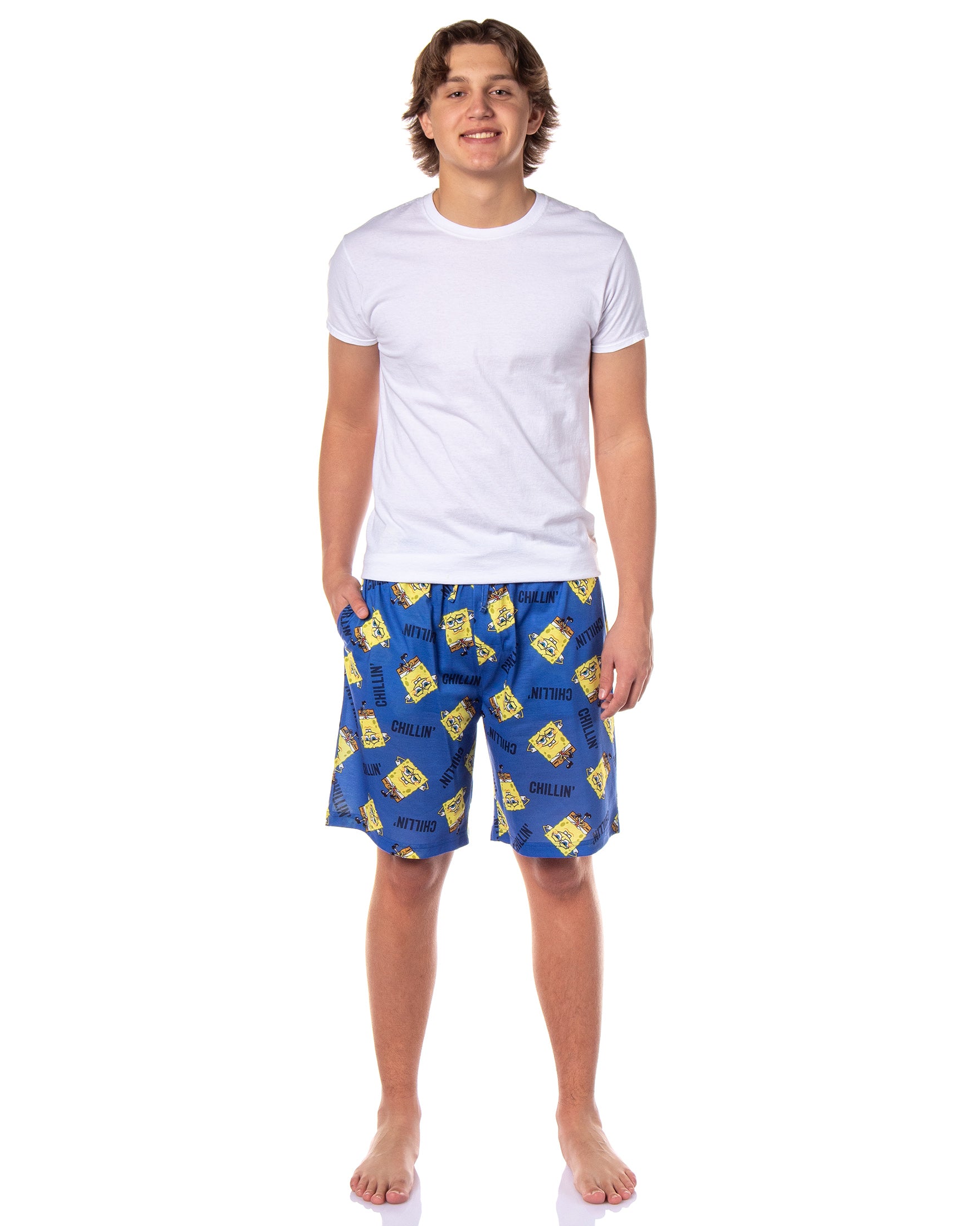 SpongeBob SquarePants Pajamas Men's Chillin Lounge PJ Sleep Shorts